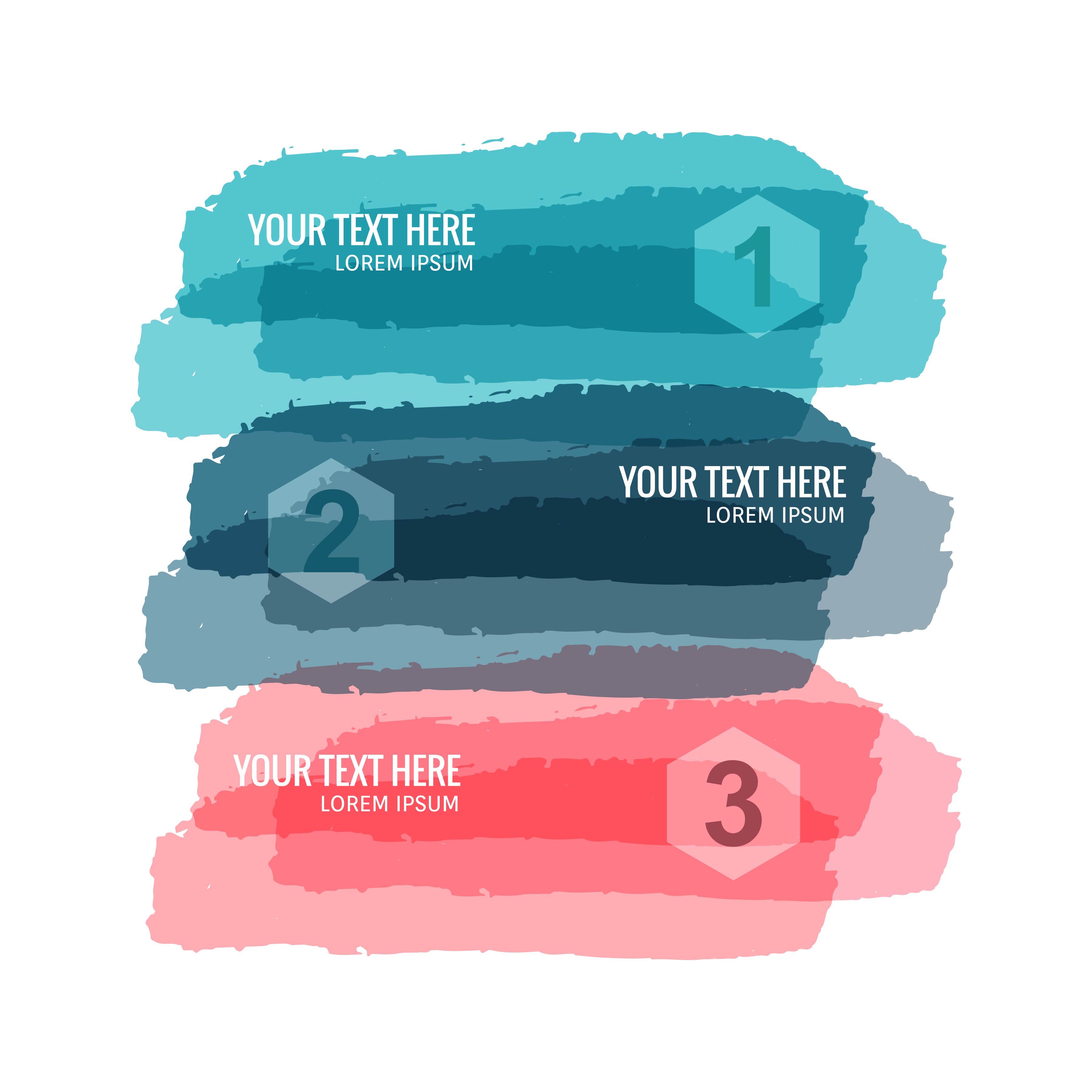 Modern watercolor banners set Free Vector