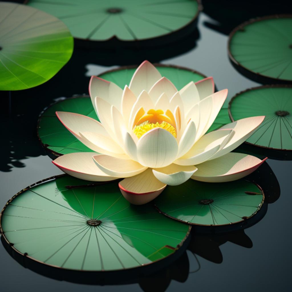 Fleur de lotus avec by @ai_generated