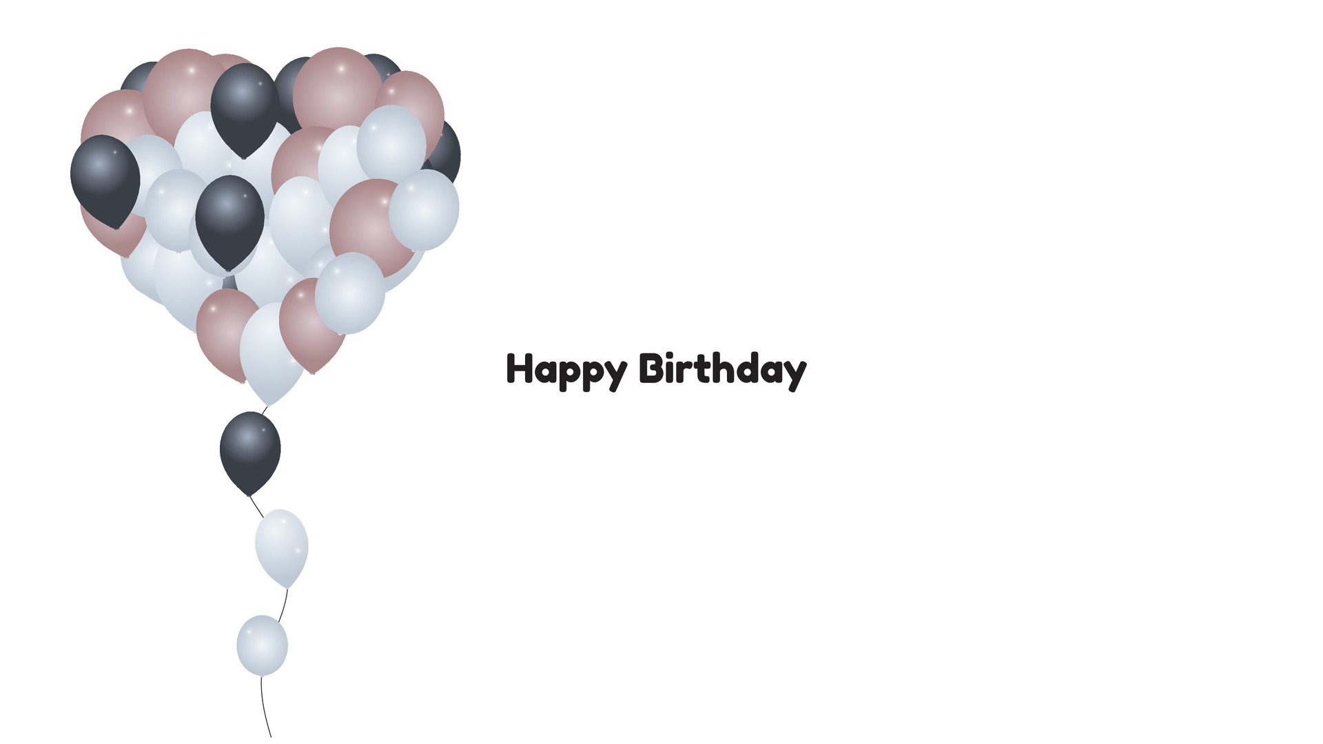 Happy Birthday background , aesthetic birthday background with baloons isolated in white suitable for poster banner or gift card Free Vector