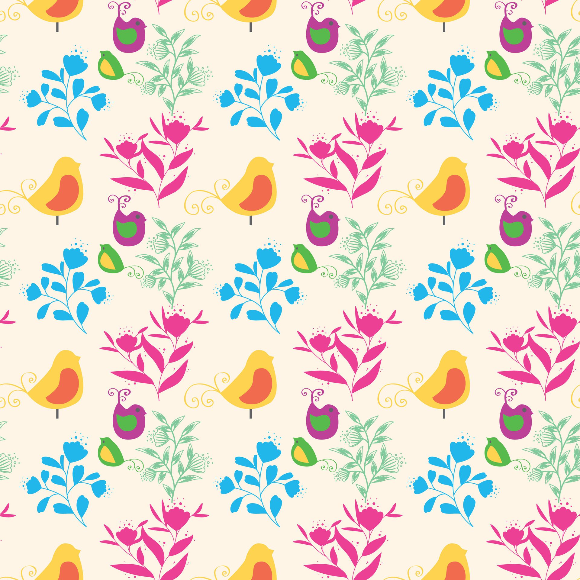 Childhood Garden Seamless Pattern Design Free Vector