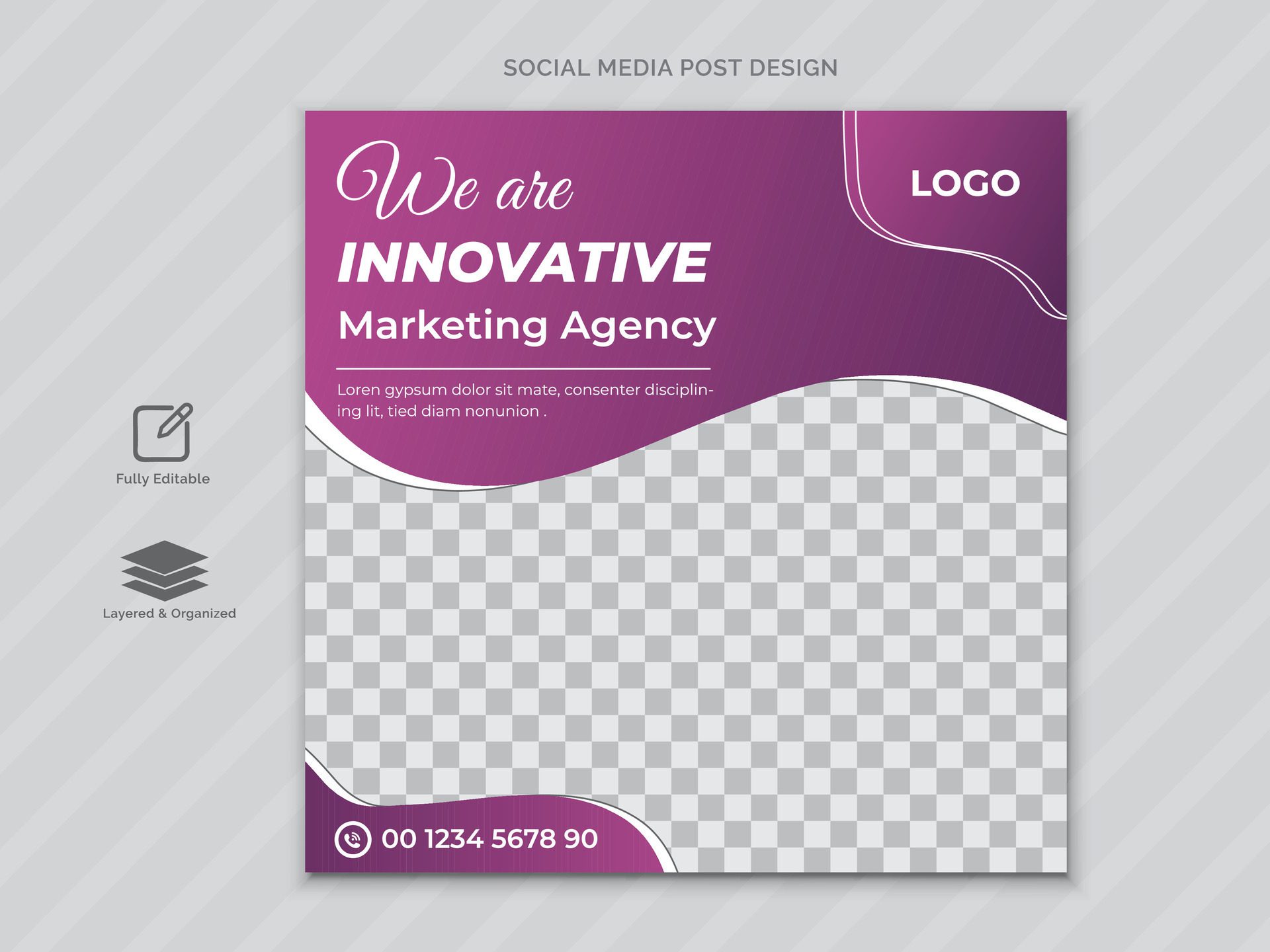 Creative Social media post design template design or web banner design Free Vector