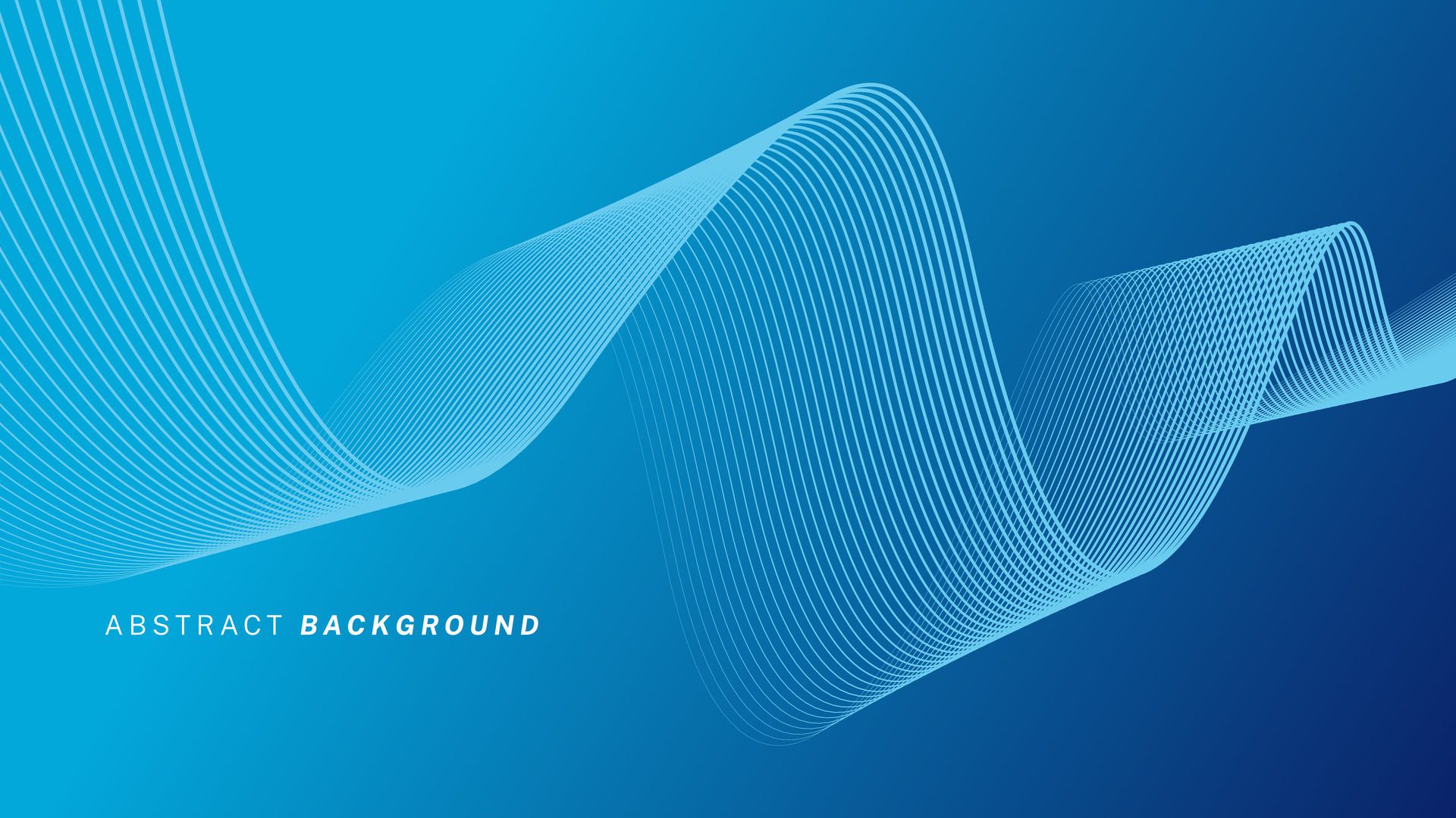 Technology themed dark blue background with wave lines. Futuristic background, suitable for banners, posters, web, presentations, wallpapers Free Vector