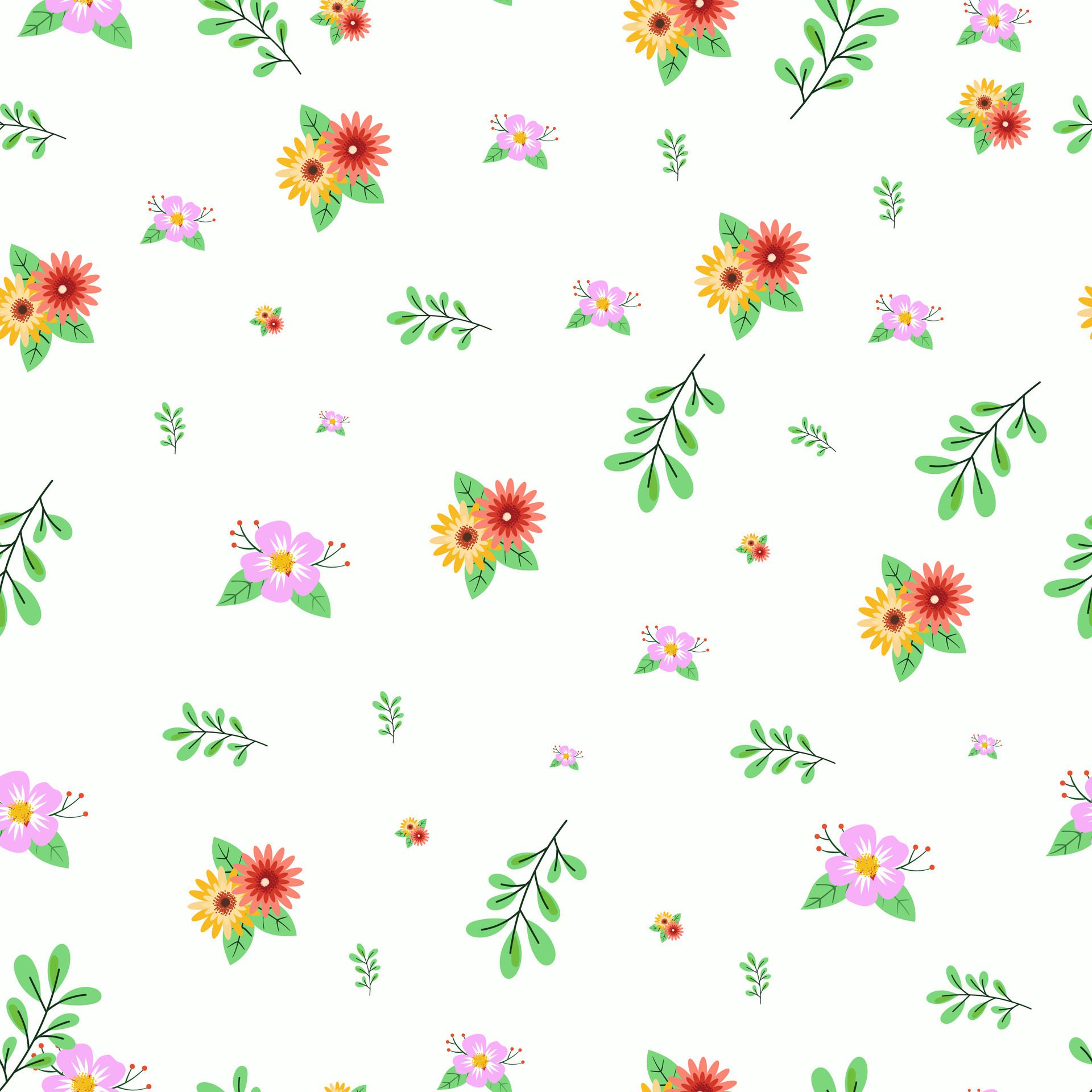 Beautiful seamless Floral pattern design Free Vector