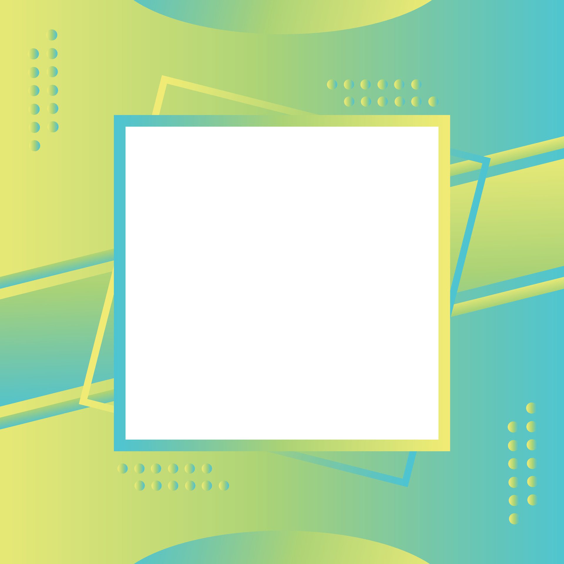 Gradient Background with White Square Frame Free Vector