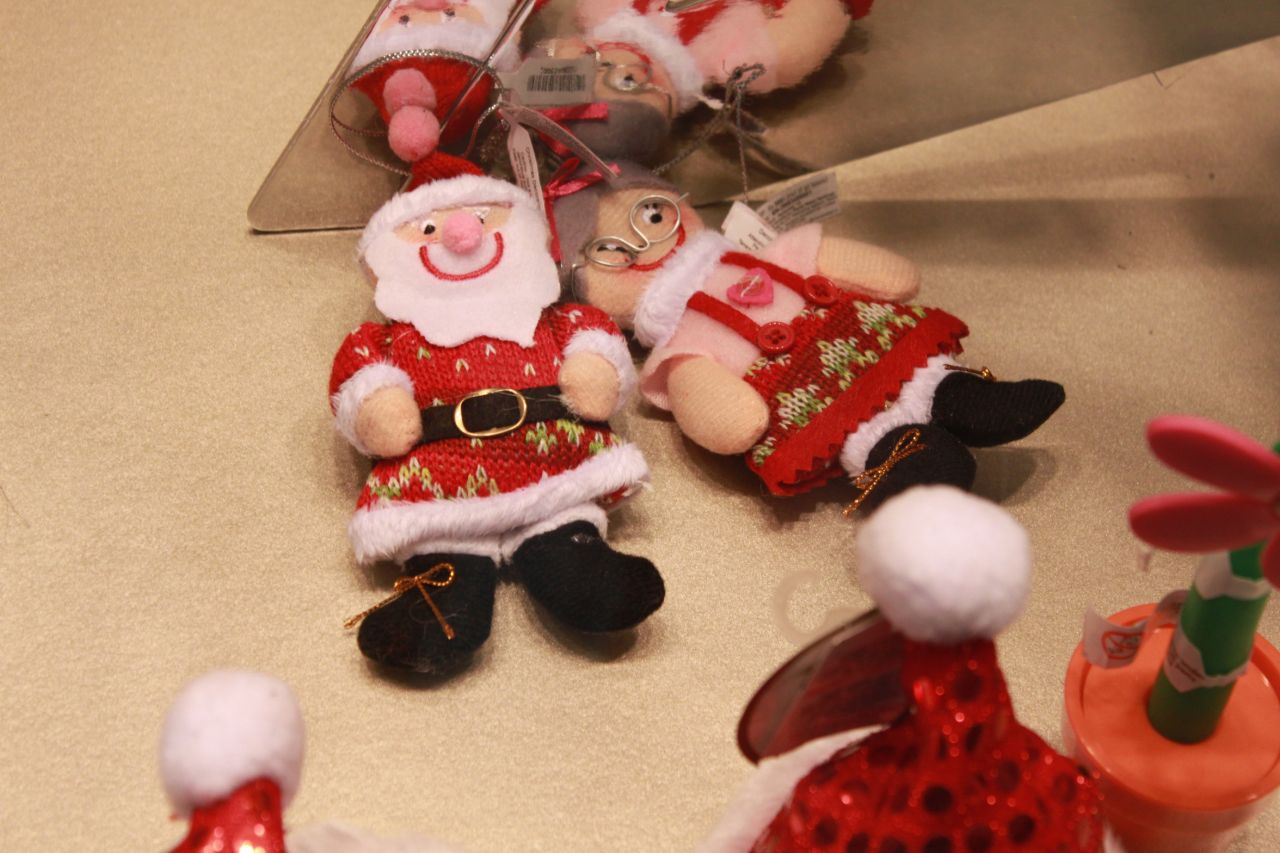 Christmas Decorations Santa Puppets Stock Free