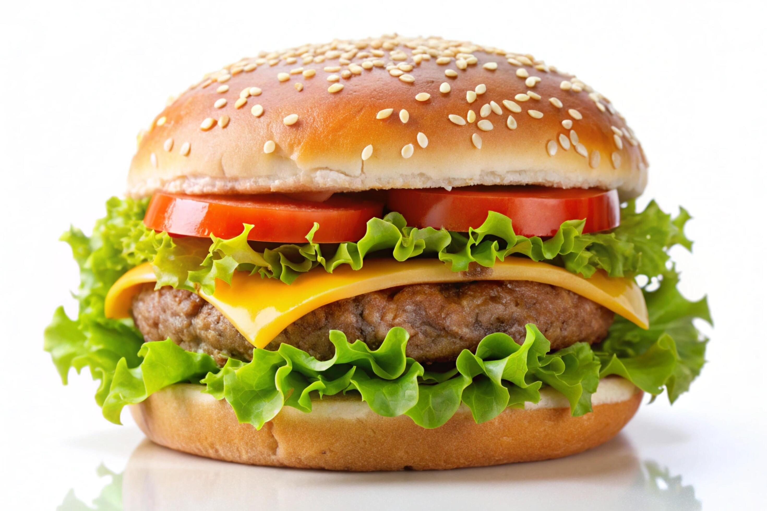 Burger photo isolated on clean background Stock Free