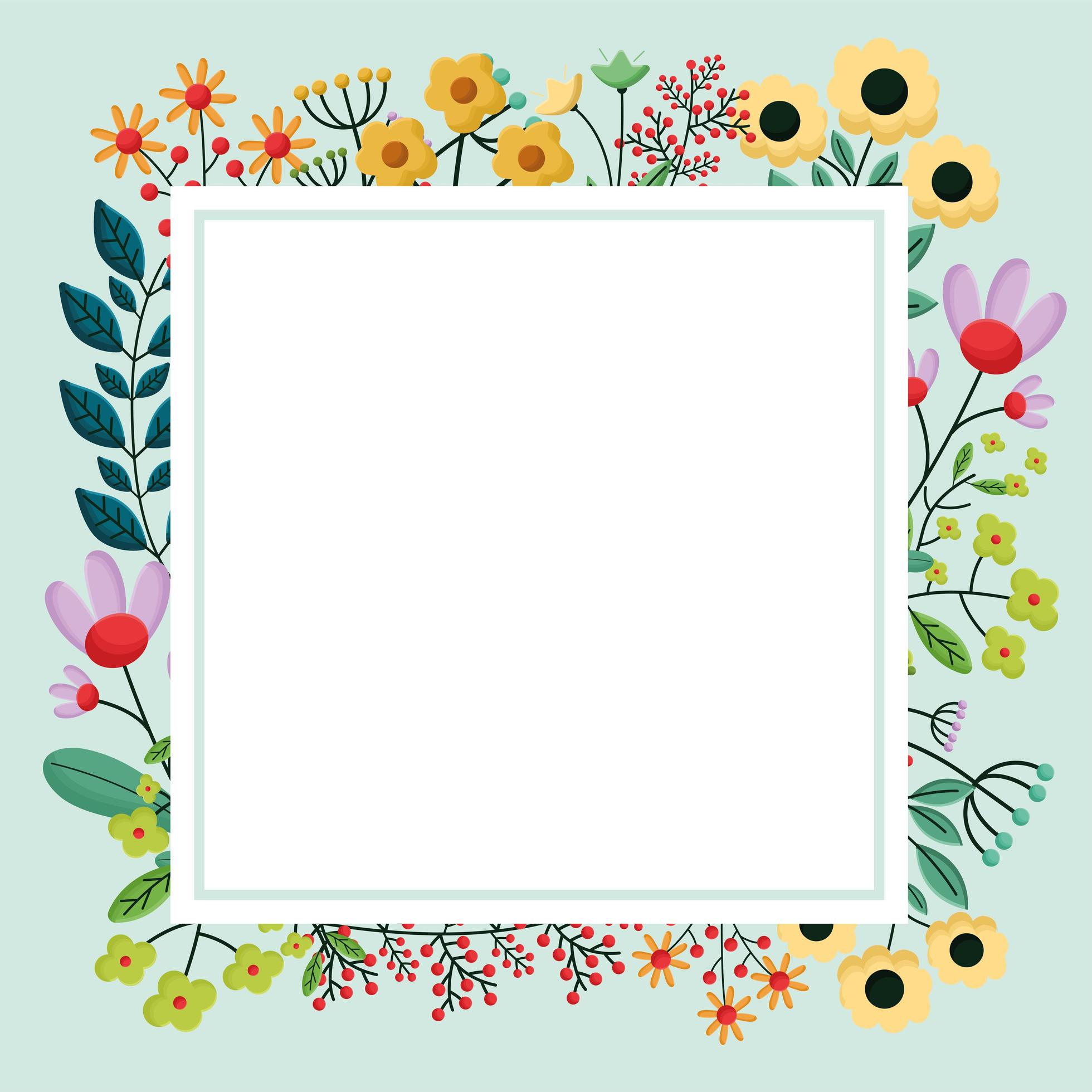 flowers frame design Stock Free