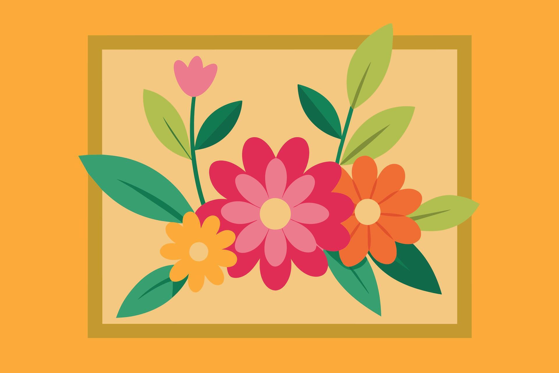 Spring Flower Frame Background Stock Free