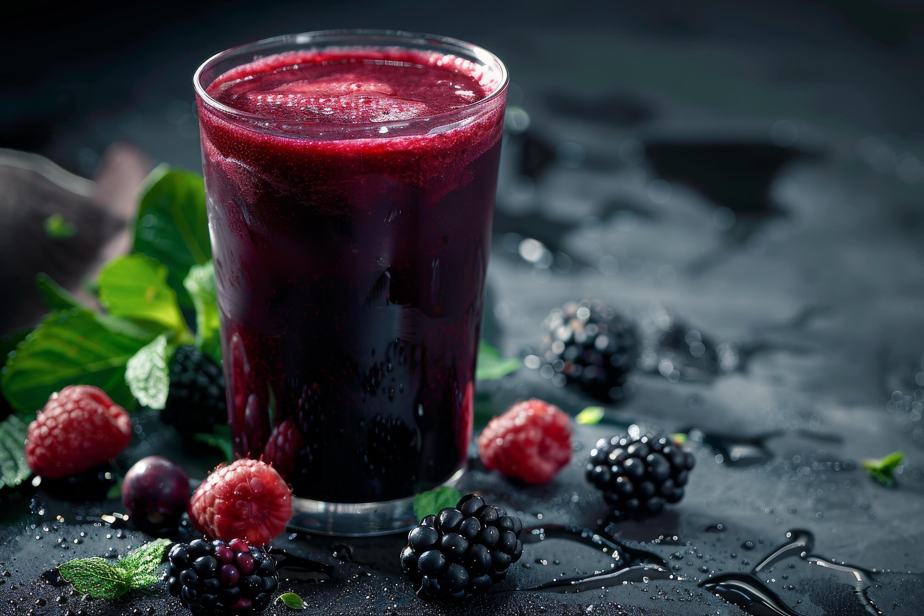 Refreshing blackberry juice graphics for branding Stock Free