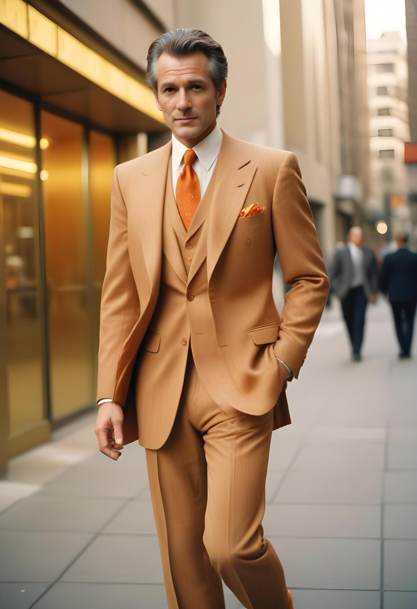 Portrait of a handsome mature man in elegant suit Stock Free