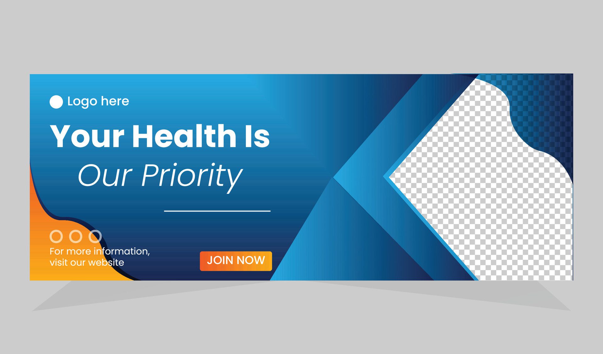 Health care web banner template Free Vector