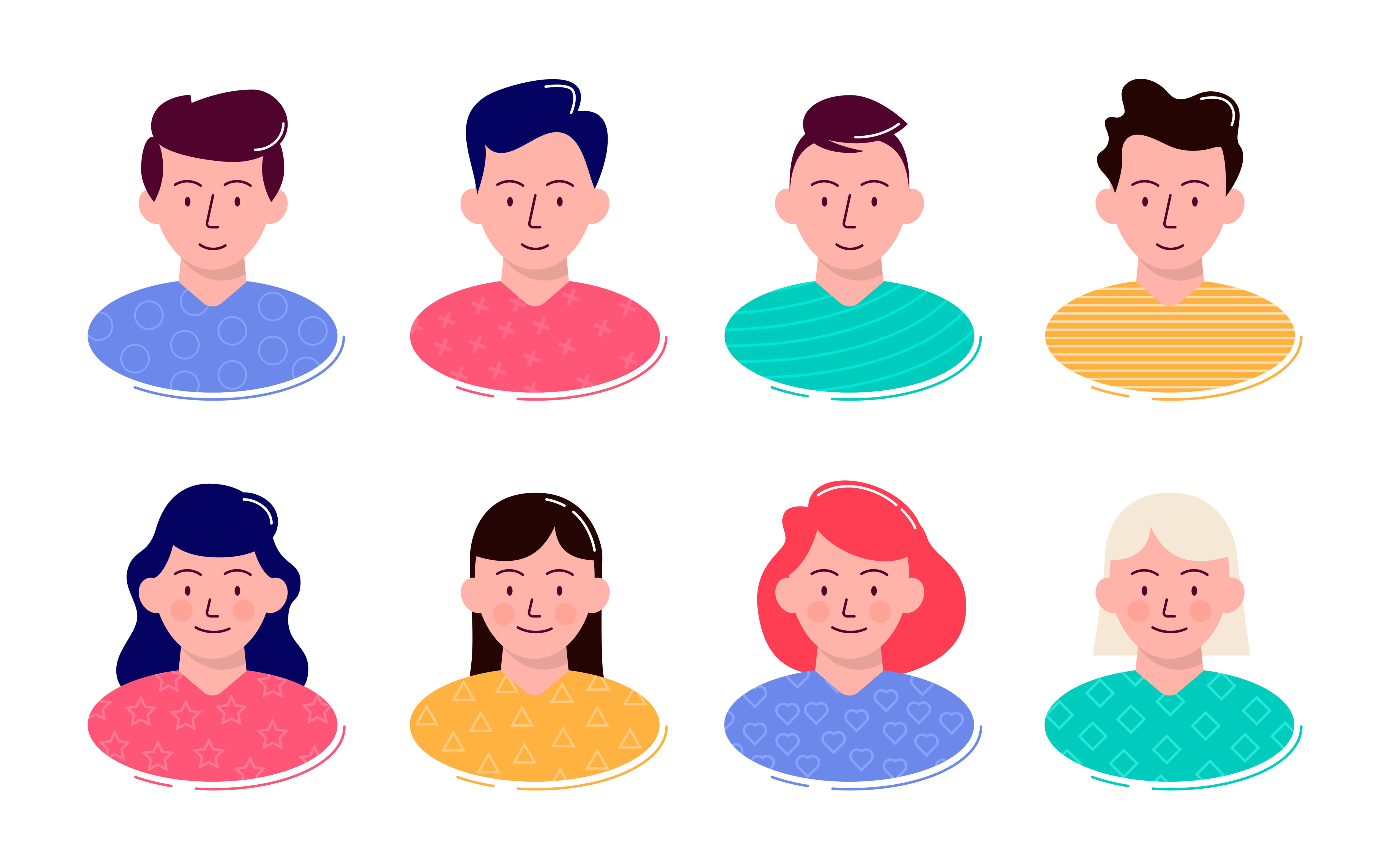 People avatar set Free Vector