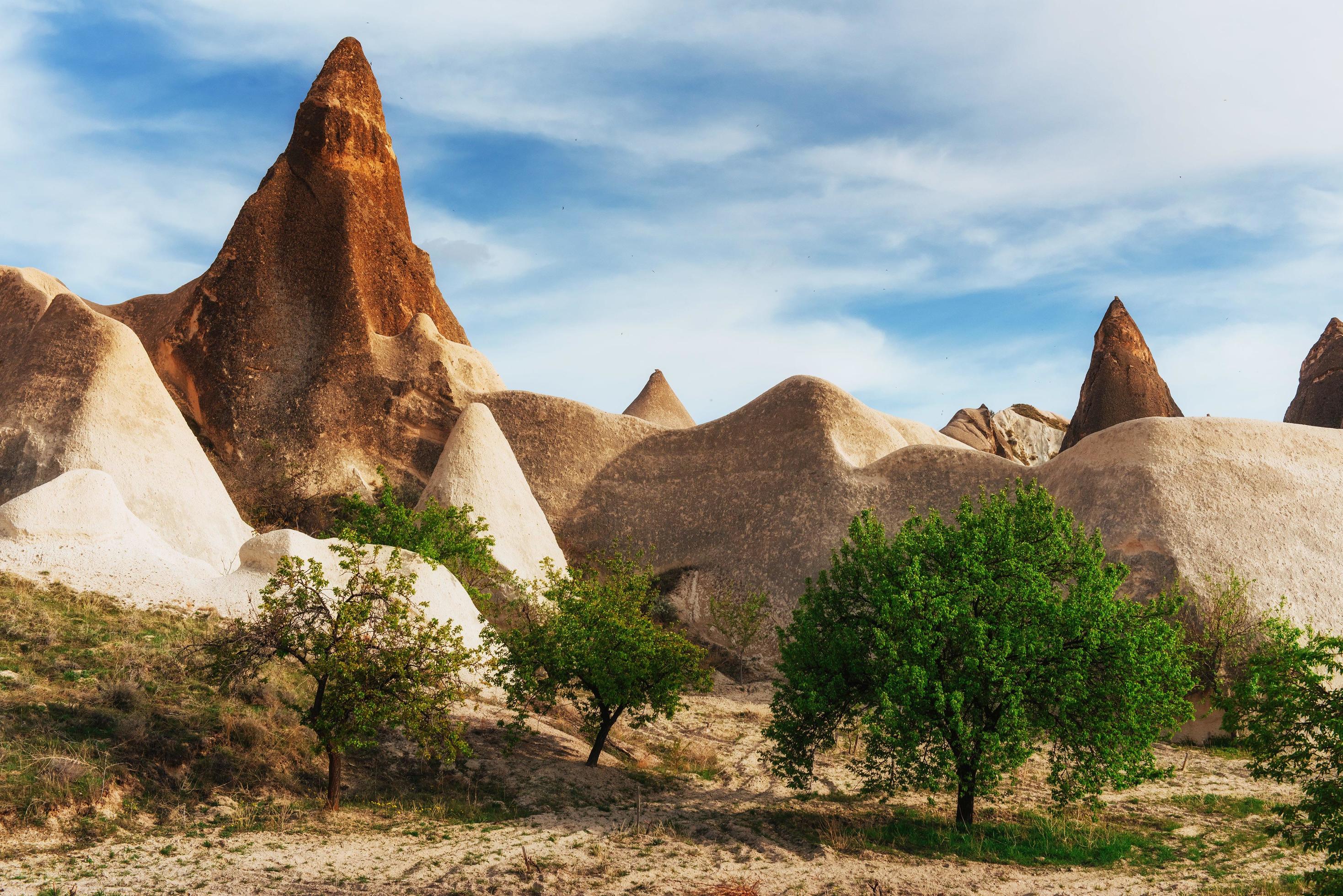 Amazing sunset over Cappadocia. Turkey. Europe Stock Free