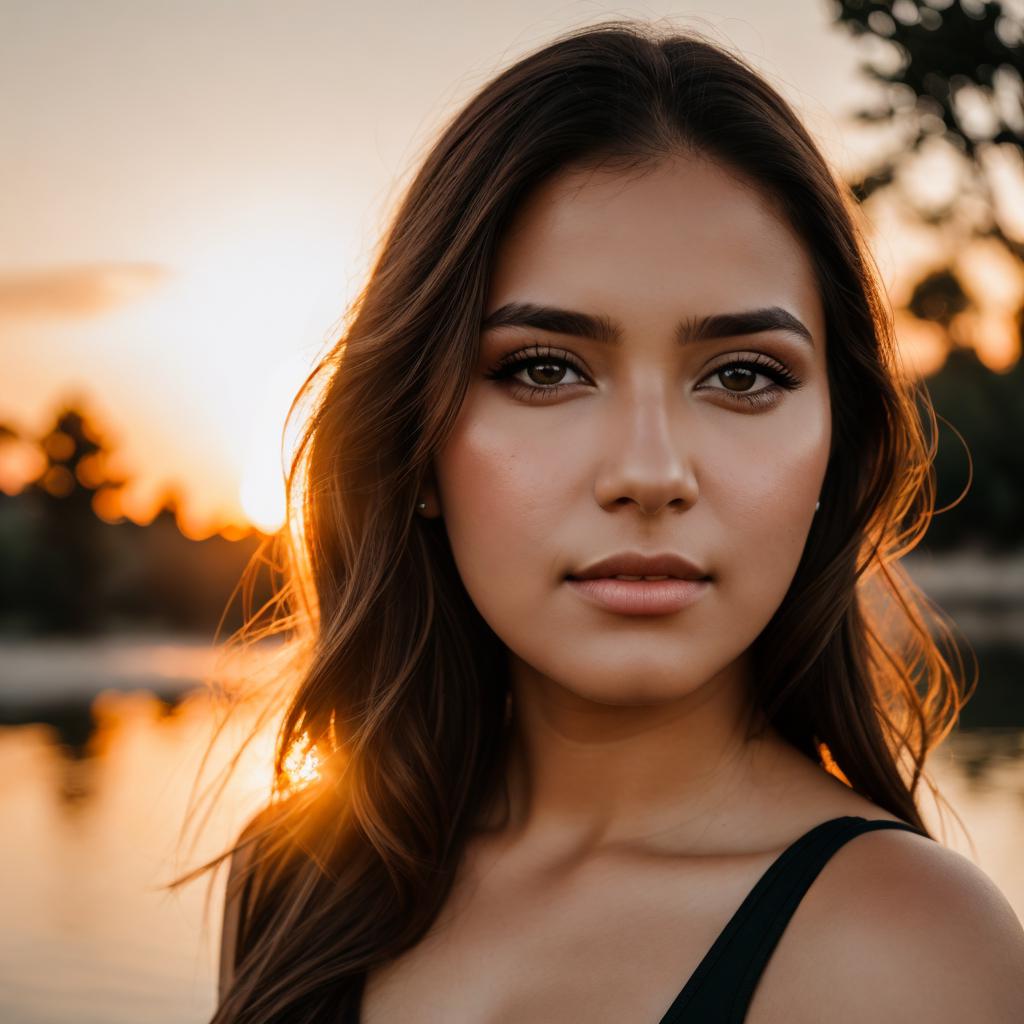 Sunset Portrait photography,Realistic face,Natural by @ai_generated