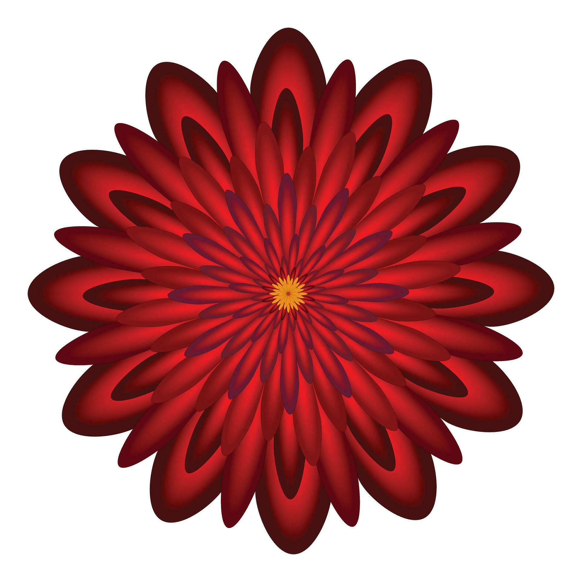 beautiful vector red flower Stock Free