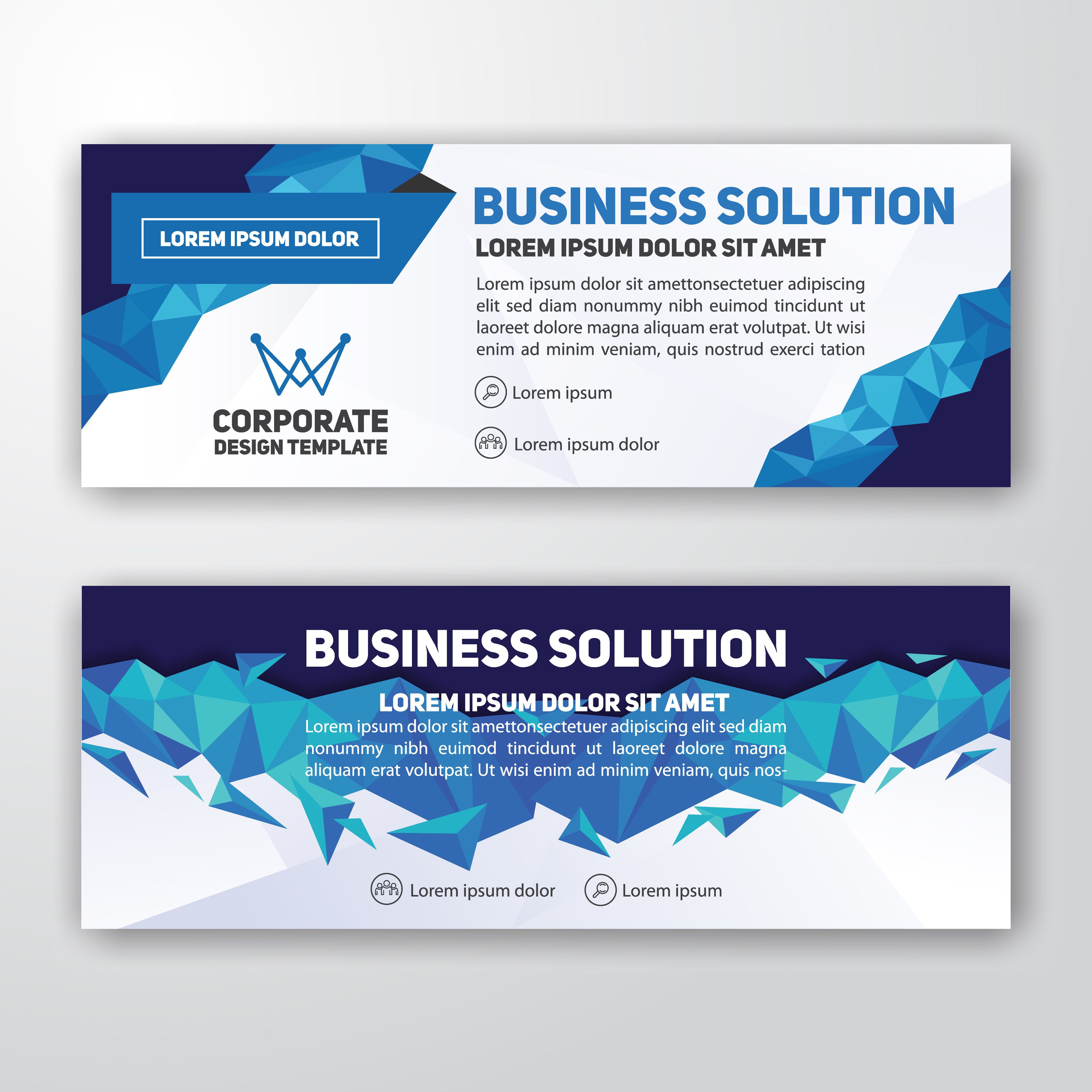 Modern corporate banner background design Free Vector and Free SVG