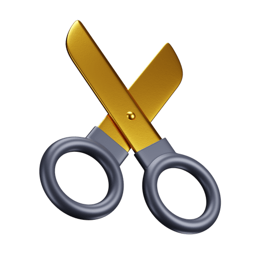 Premium, scissor 3D illustration