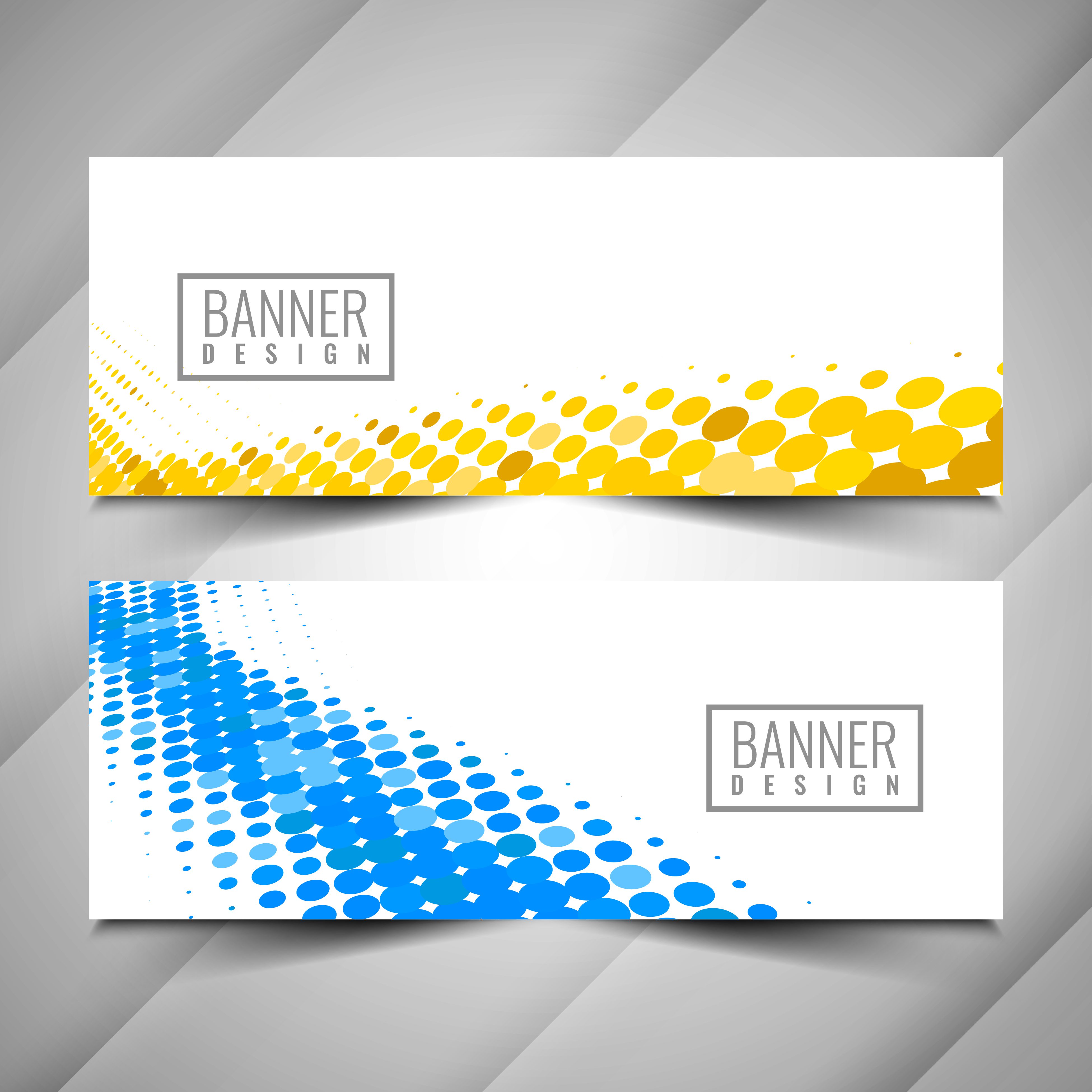 Abstract modern banner set Free Vector