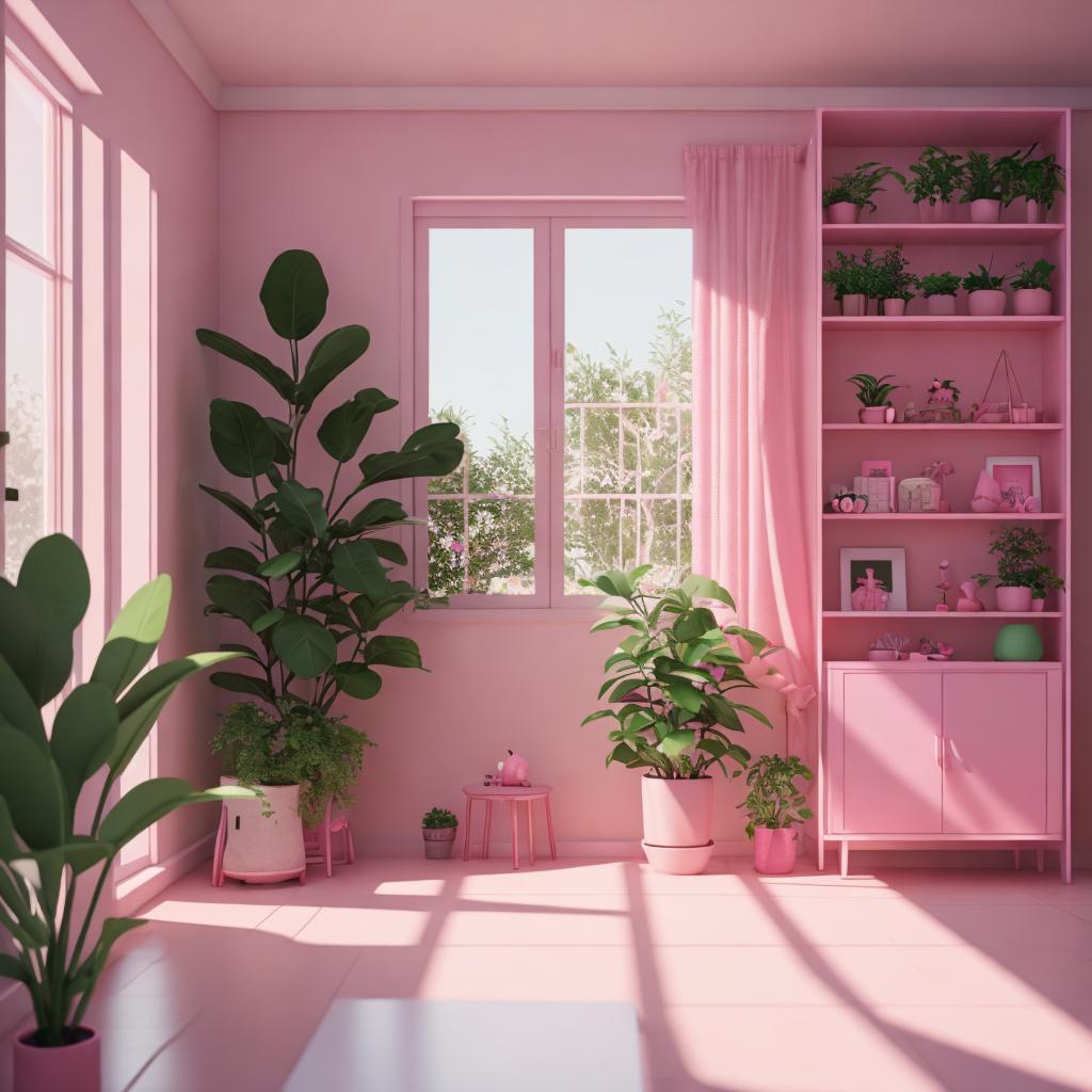 Pink playroom with small by @ai_generated