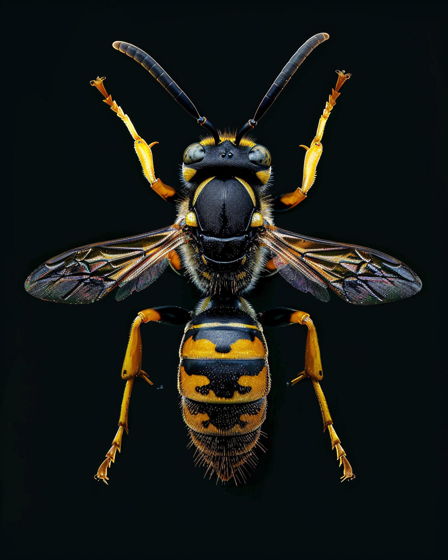 High-Resolution Close-Up Images of Various Insects on Black Background Stock Free