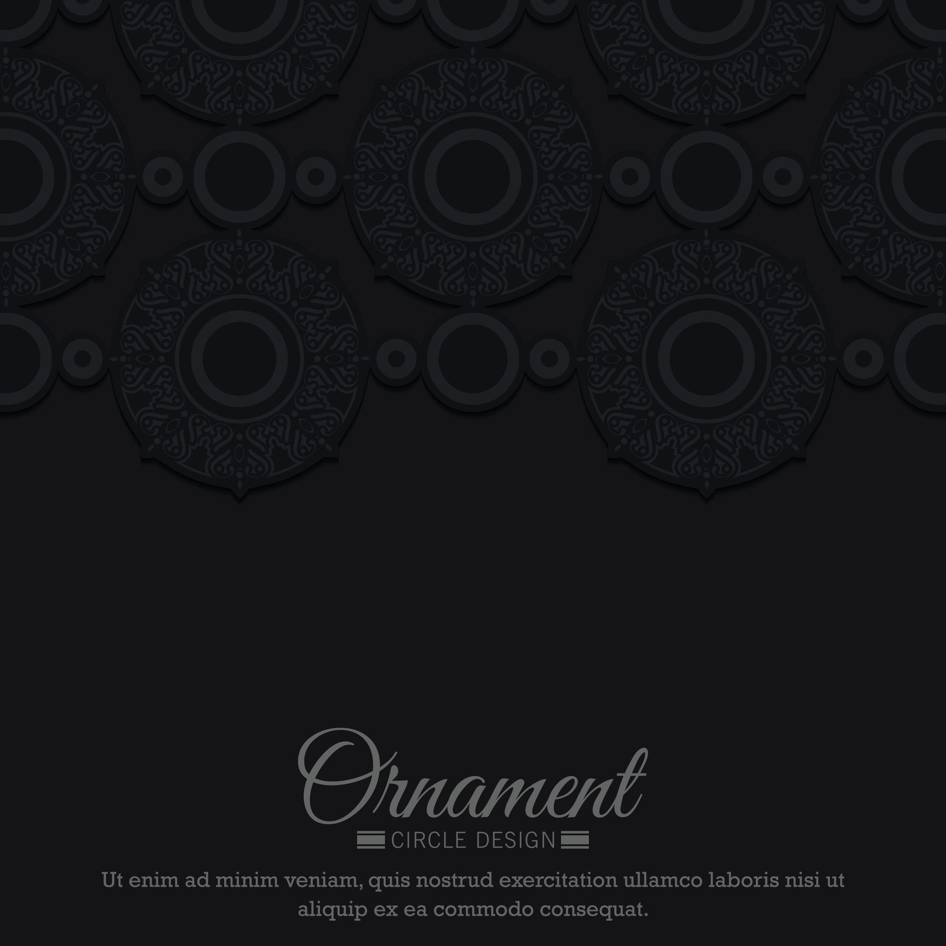 Elegant dark ornament pattern background Free Vector