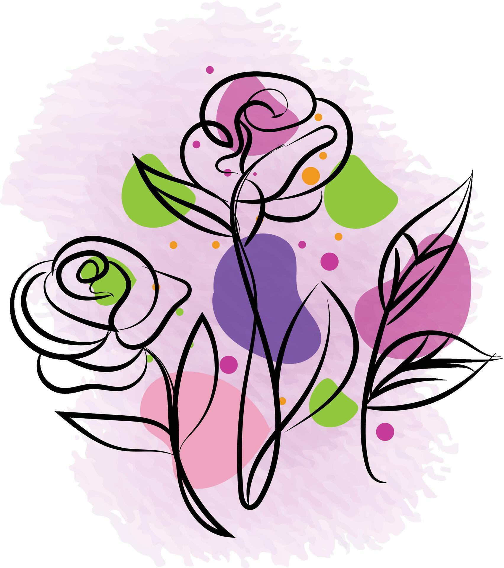 Cute Watercolor flower Stock Free