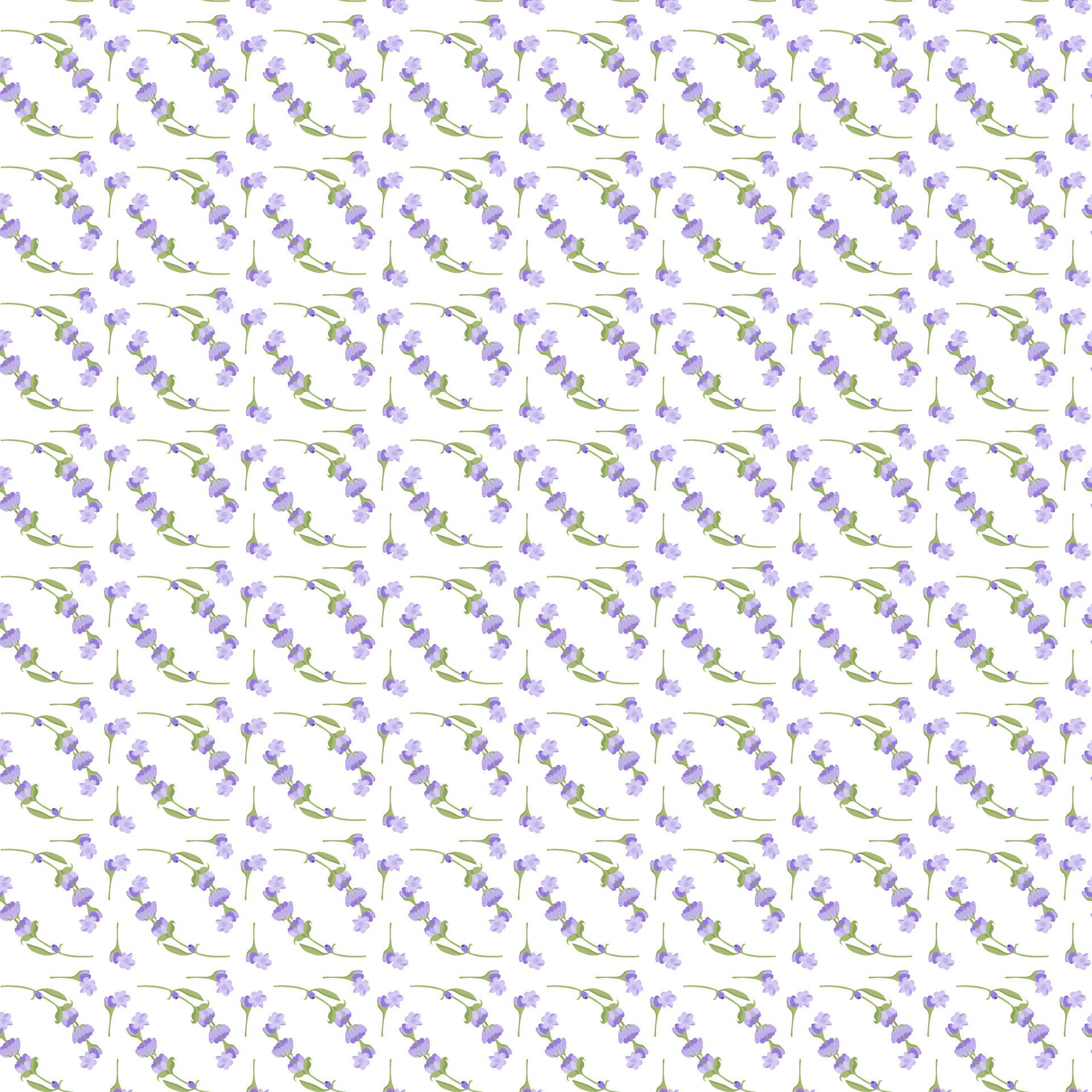 A sprig of lavender. Purple flower. Seamless pattern. illustration. Free Vector