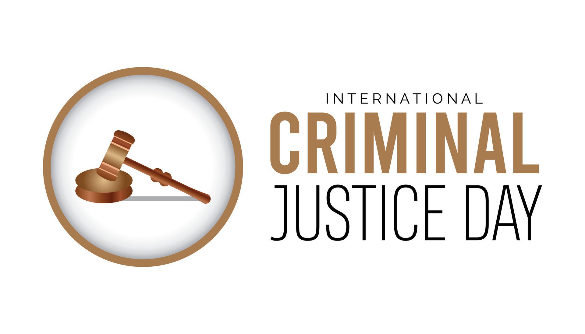 International Criminal Justice Day observed every year in July. Template for background, banner, card, poster with text inscription. Free Vector