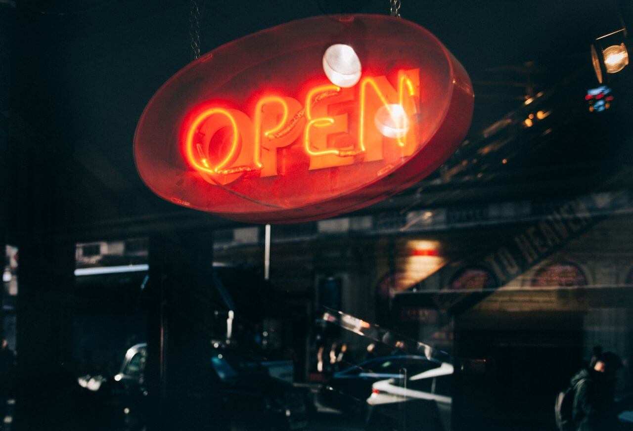 Open Neon Sign Stock Free