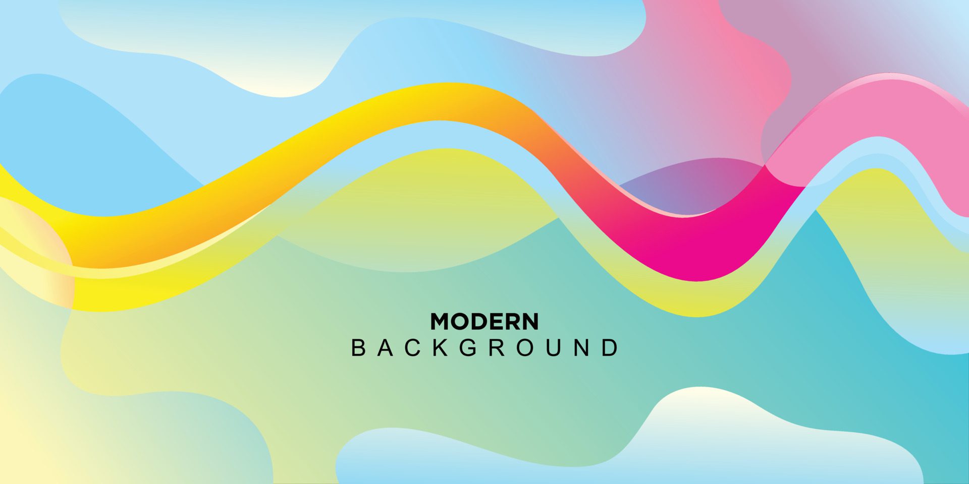 Abstract modern wavy background vector for banner and other design template Free Vector and Free SVG