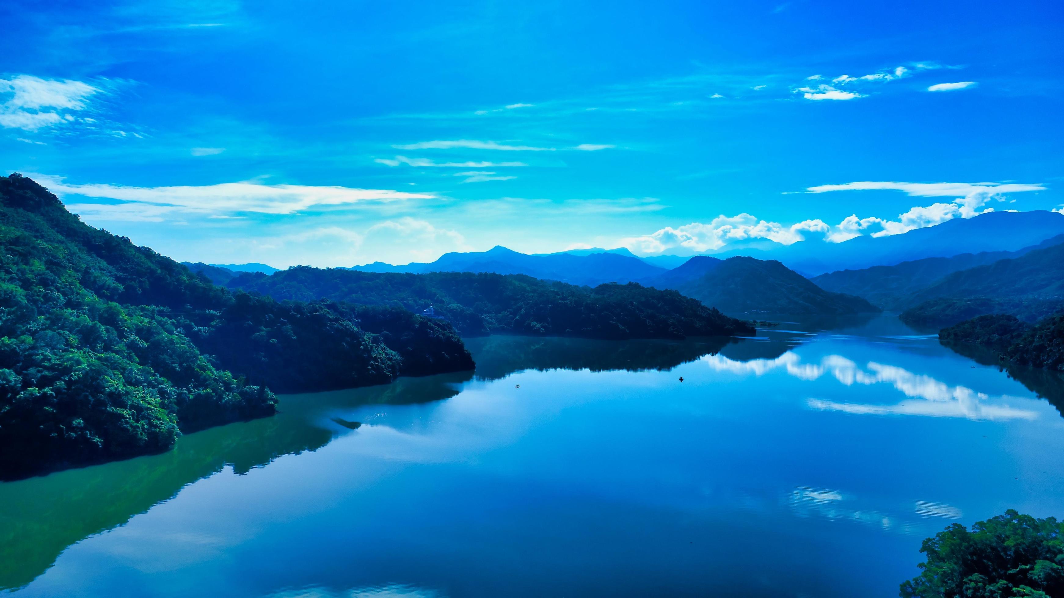 Aerial view of Shimen Reservoir Stock Free