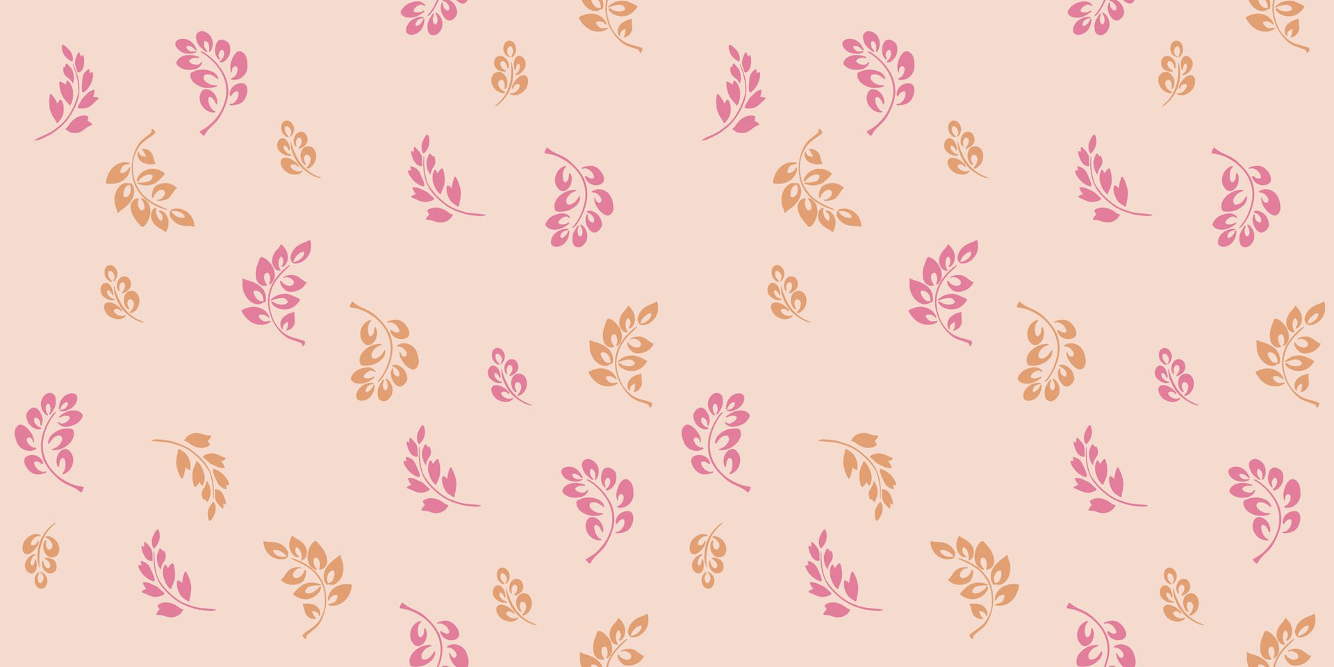 Cute tiny abstract branches leaves randomly scattered on a seamless pattern. Simple, pastel, minimalist beige printing. hand drawn sketch. Free Vector