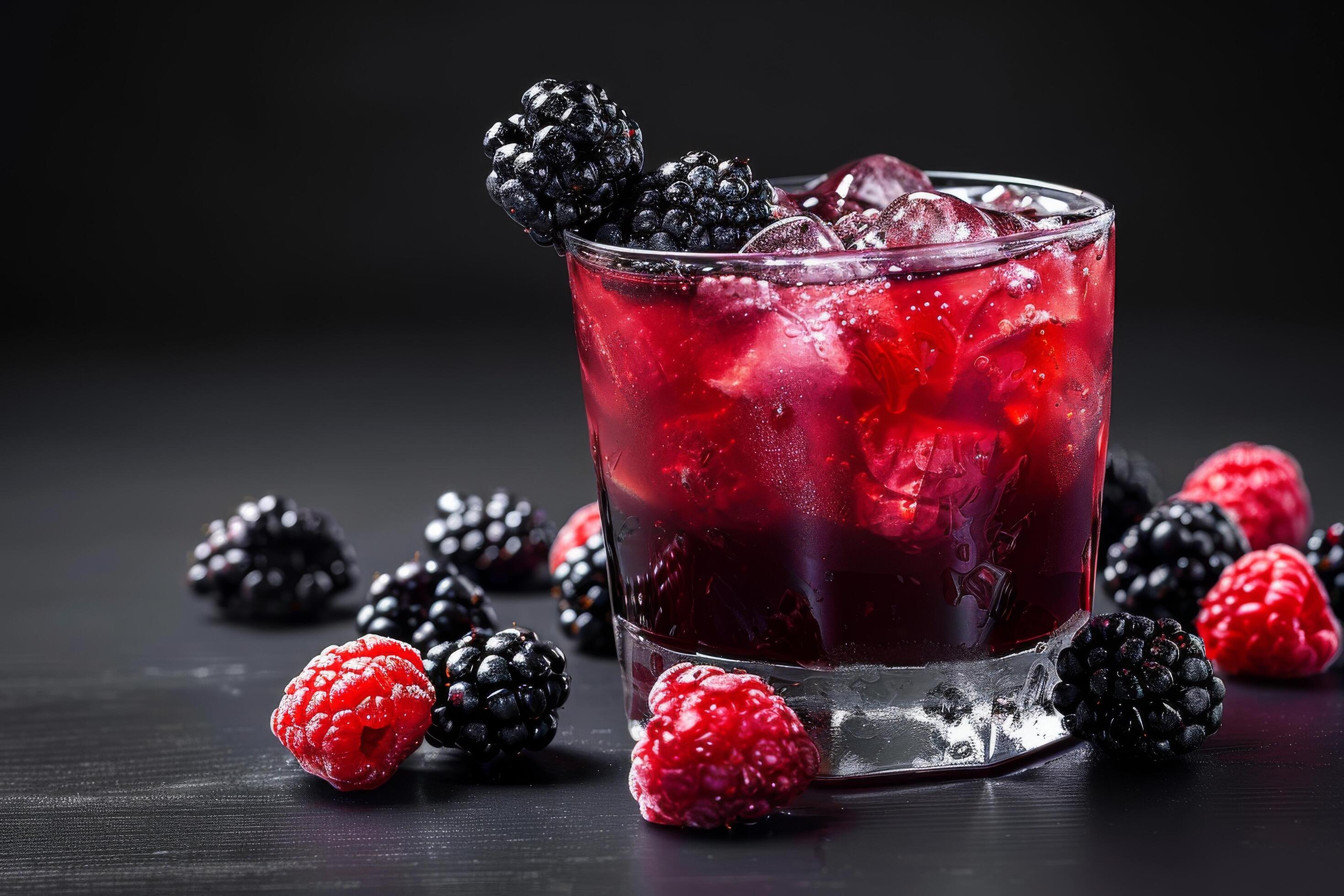 Colorful blackberry juice designs for advertising Stock Free