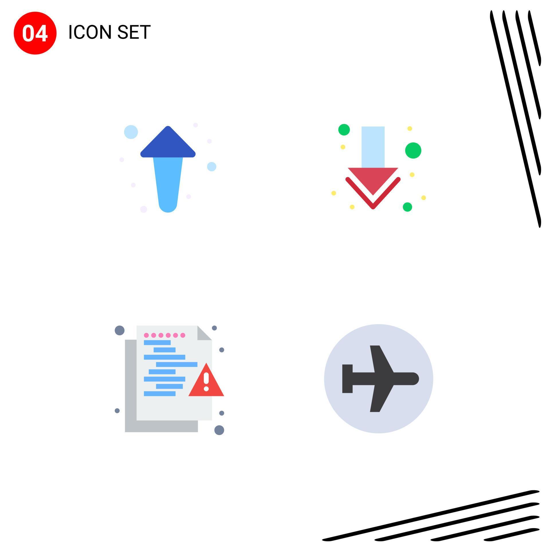 Stock Vector Icon Pack of 4 Line Signs and Symbols for arrow network direction full security Editable Vector Design Elements Stock Free