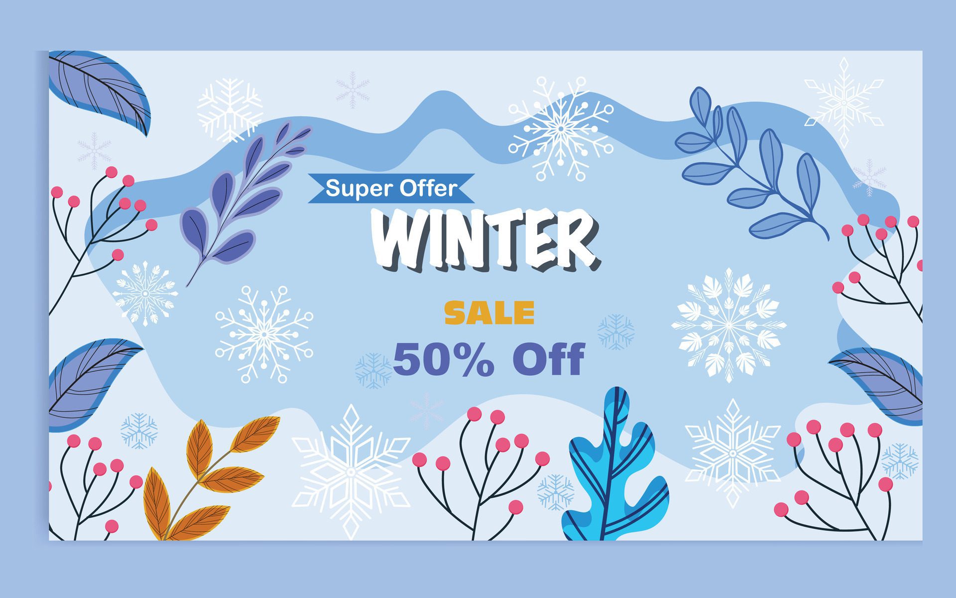 Winter sale design for advertising banners leaflets and flyer vector Free Vector