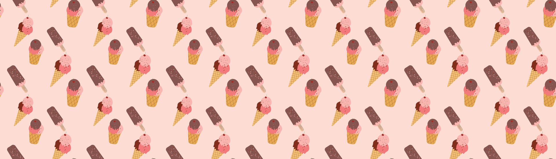 cute pattern icecream design Free Vector