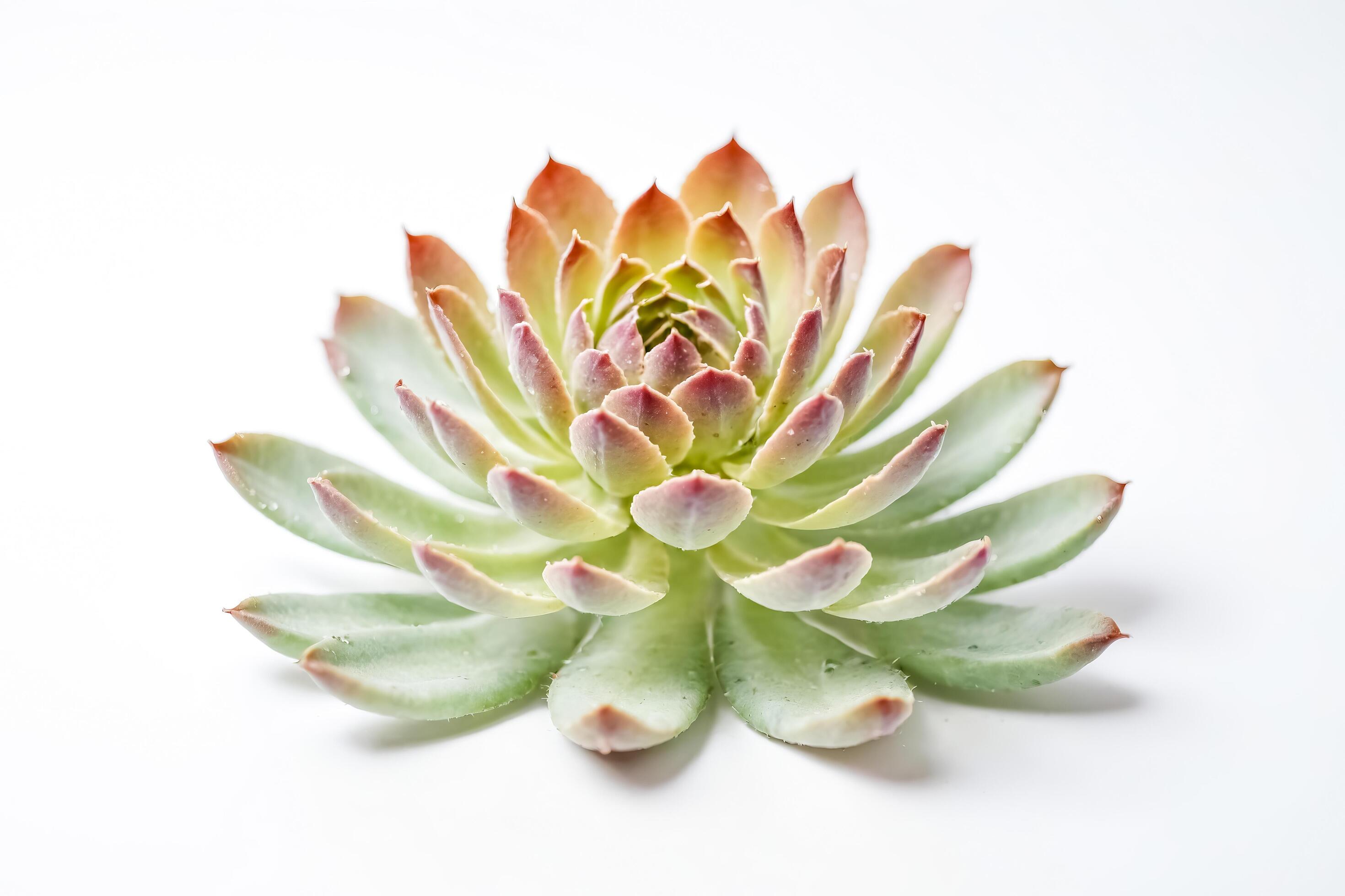 
									Close-up of a Succulent Plant on White Background Stock Free