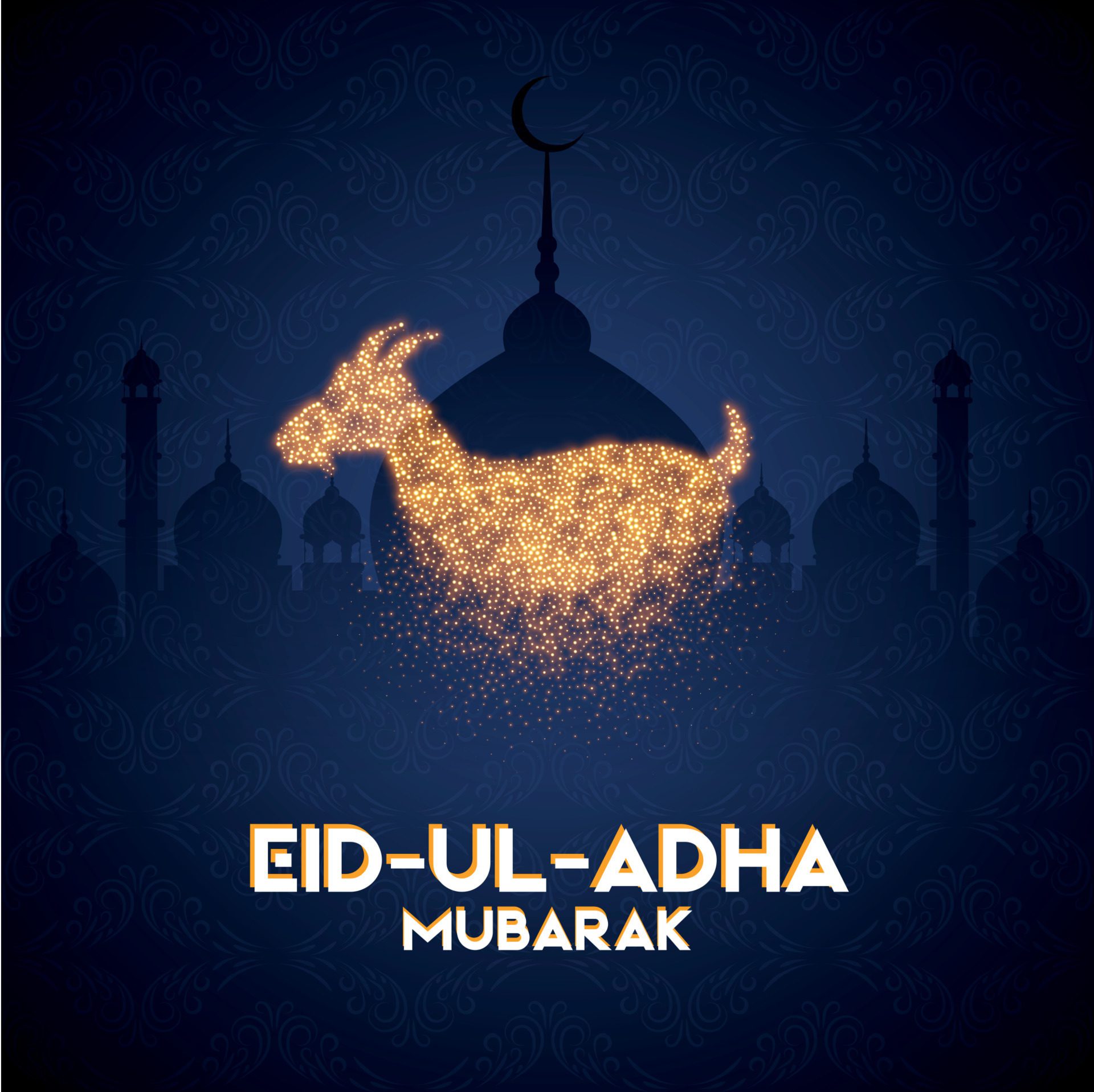 Eid-al-Adha and Eid-ul-Adha Banner, Poster, Flyer Template Free Vector