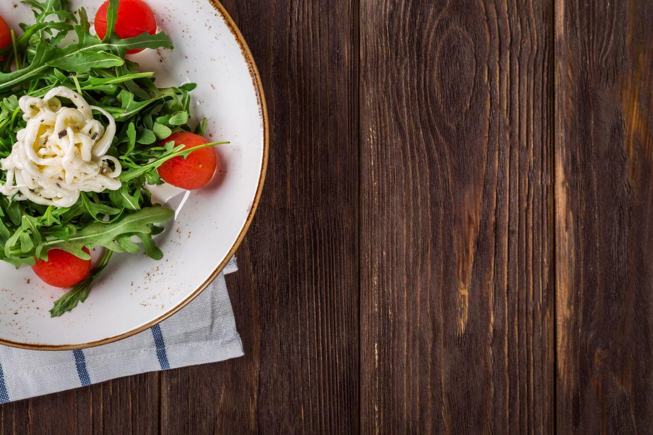 Salad on Table Stock Free