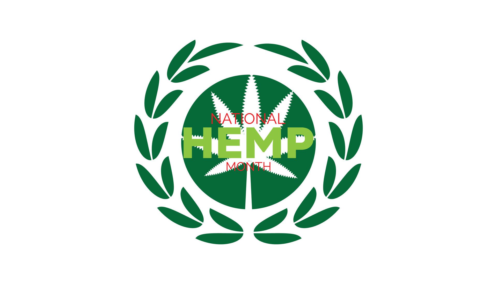 National Hemp month observed every year in July. Template for background, banner, card, poster with text inscription. Free Vector