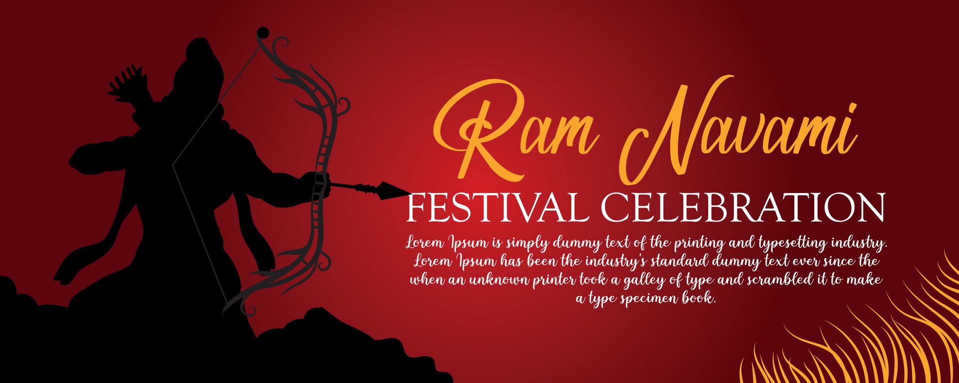 Happy Ram Navami cultural Banner Hindu festival vertical post wishes celebration card Ram Navami celebration background Free Vector