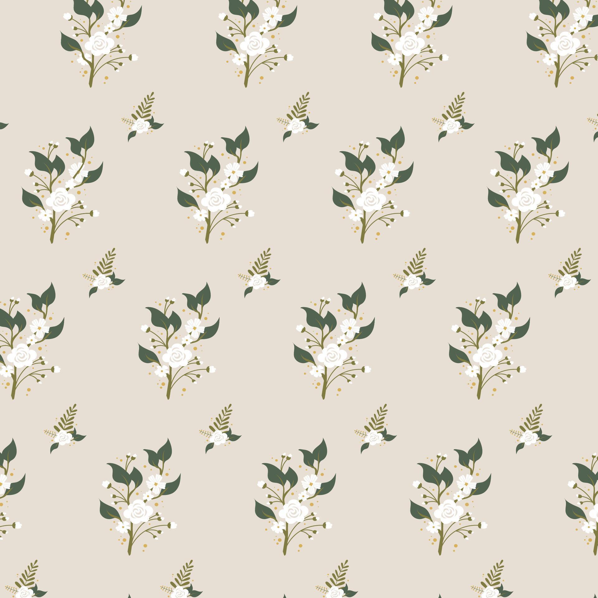 classic wallpaper seamless vintage flower pattern on vintage background Stock Free