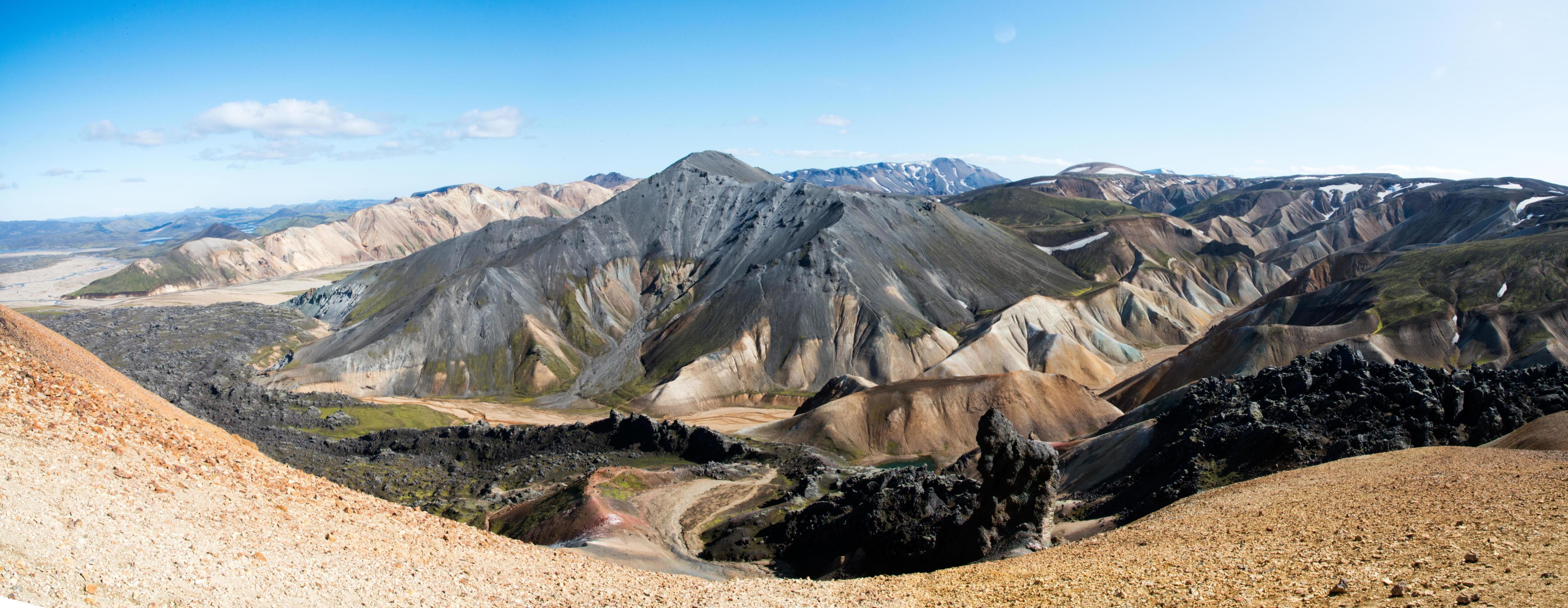 Beautiful aerial view in Laugavegur trail Stock Free