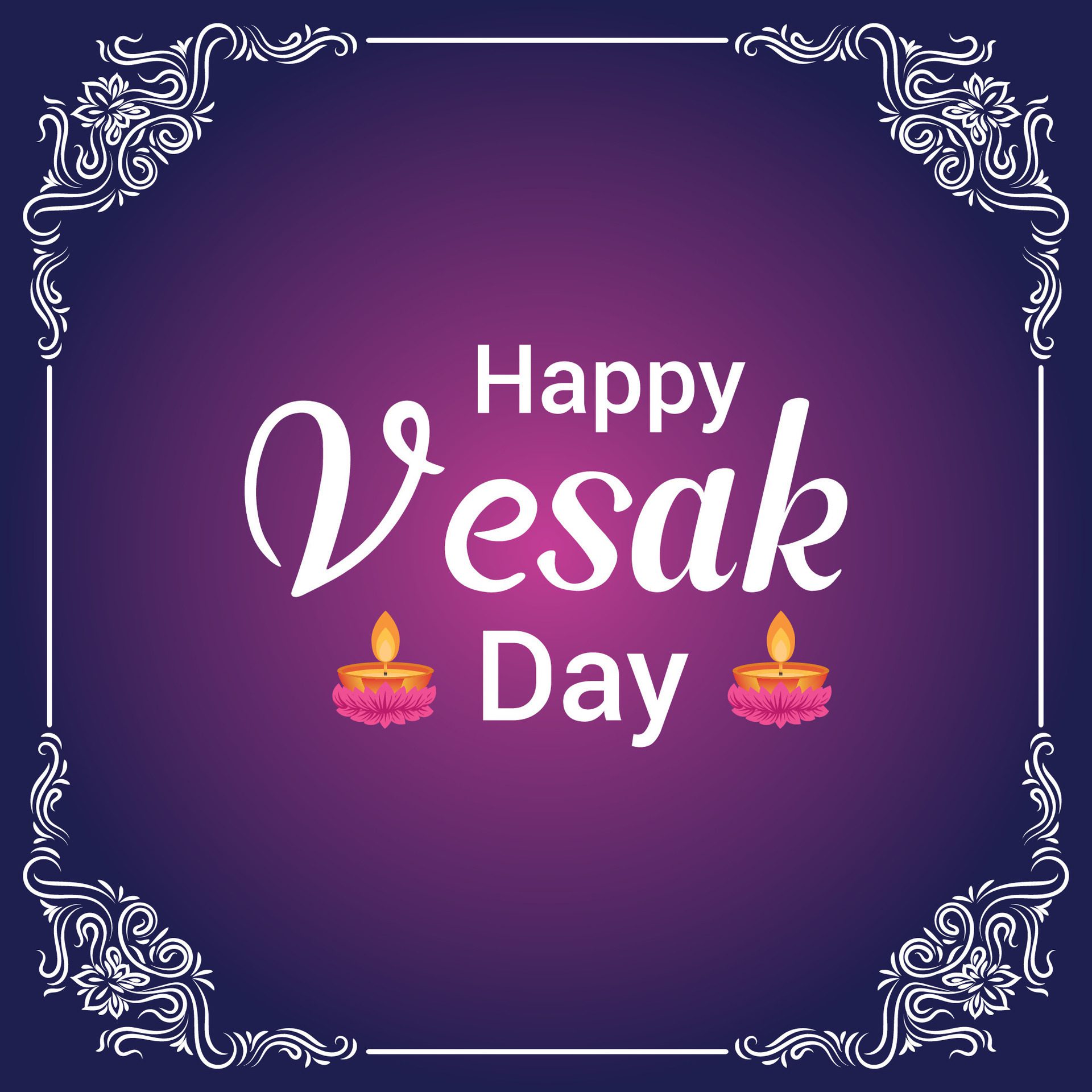 Flat vesak day illustration festival celebration and vesak day Banner Free Vector