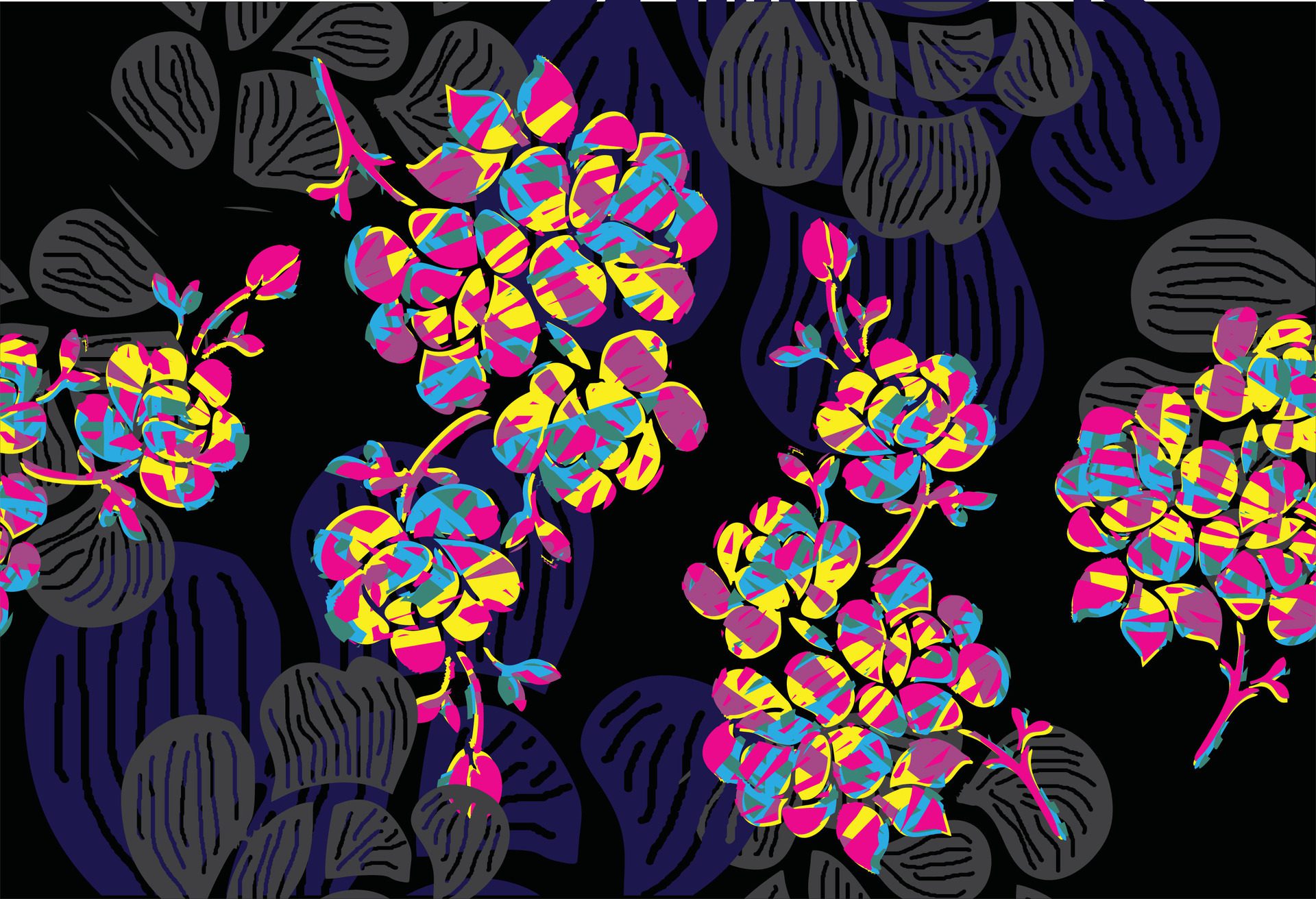 Indonesian batik motifs with very distinctive plant patterns Free Vector