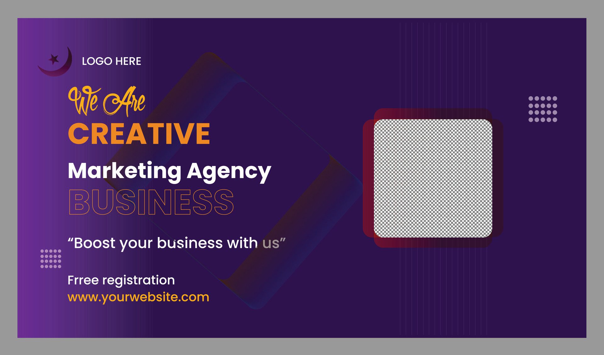 Digital marketing live webinar and corporate web banner template Free Vector