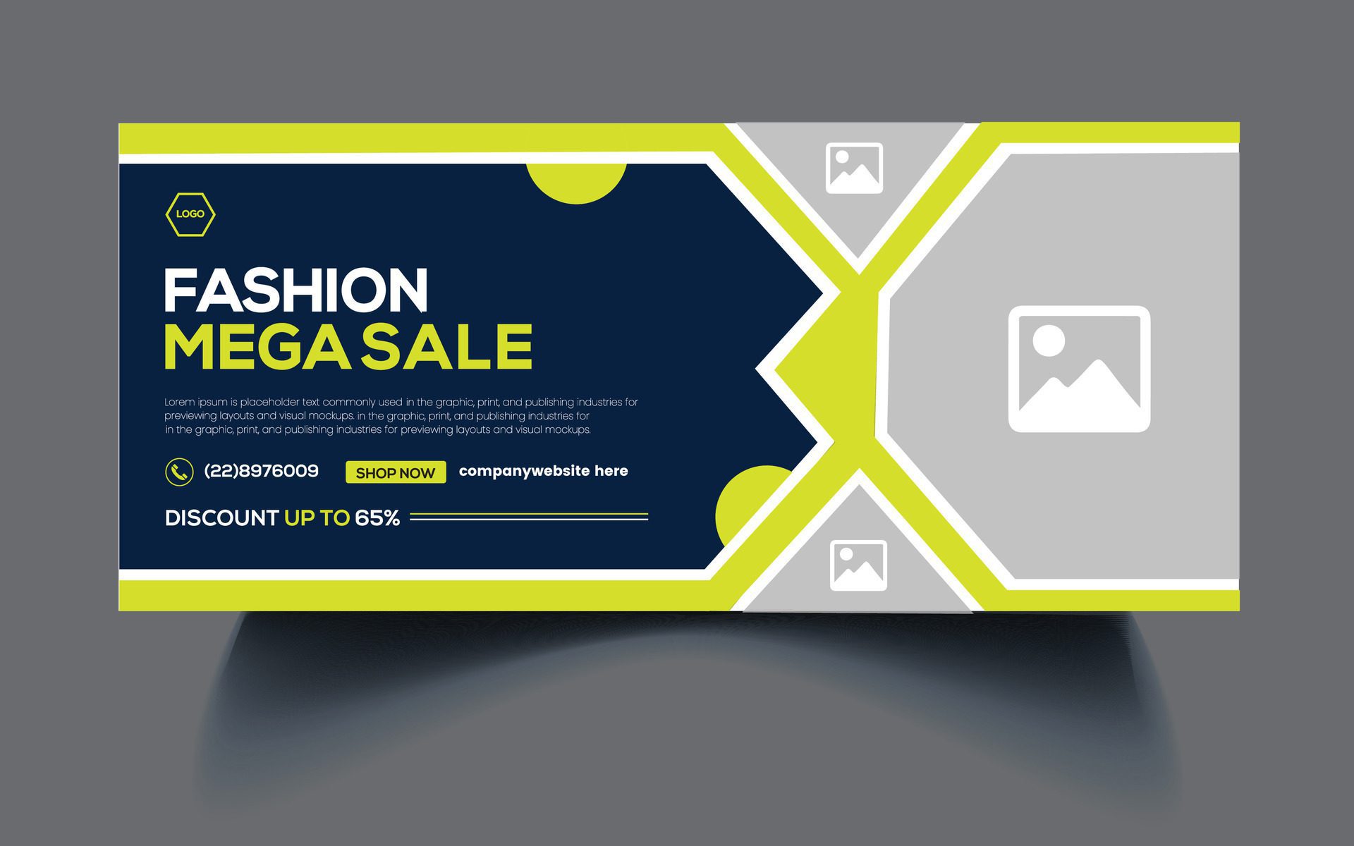 Mega fashion sale social media cover banner template design Free Vector Free Vector