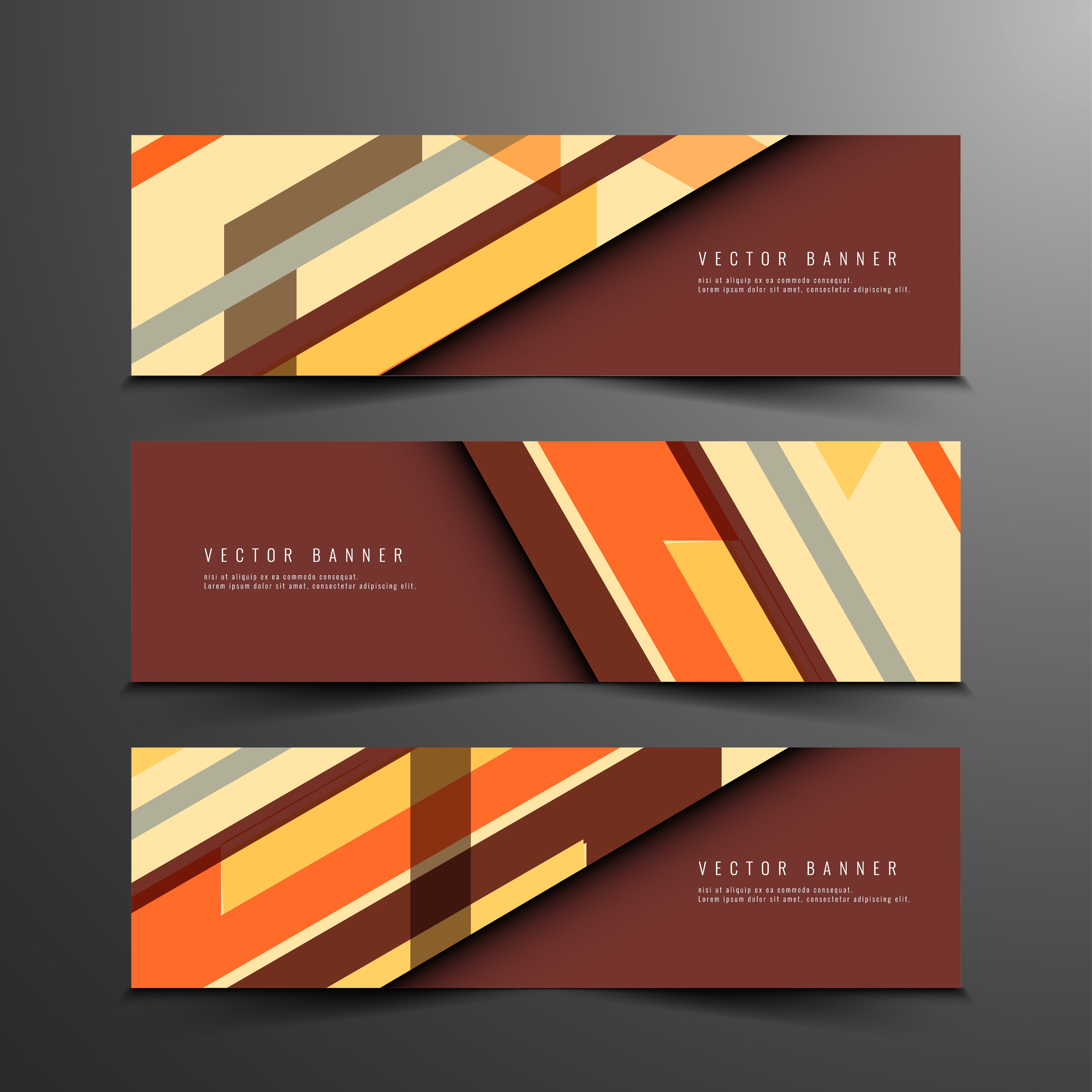 Abstract modern banners set Free Vector