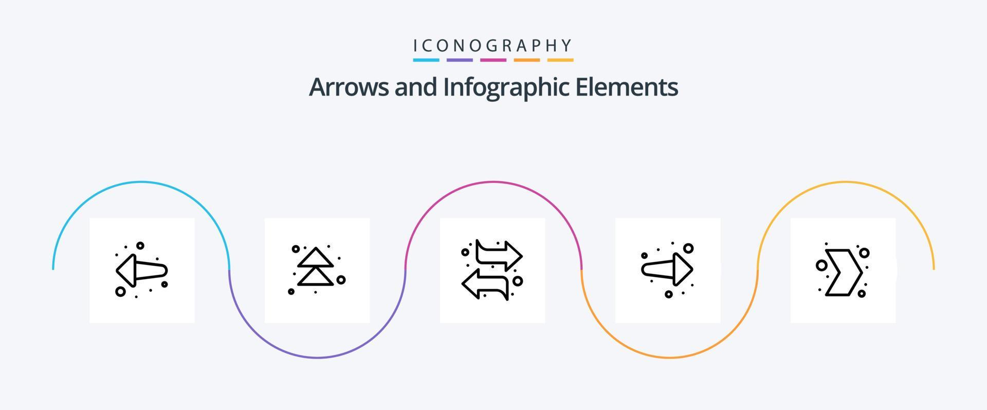 Arrow Line 5 Icon Pack Including multimedia. arrow. switch. right. back Stock Free