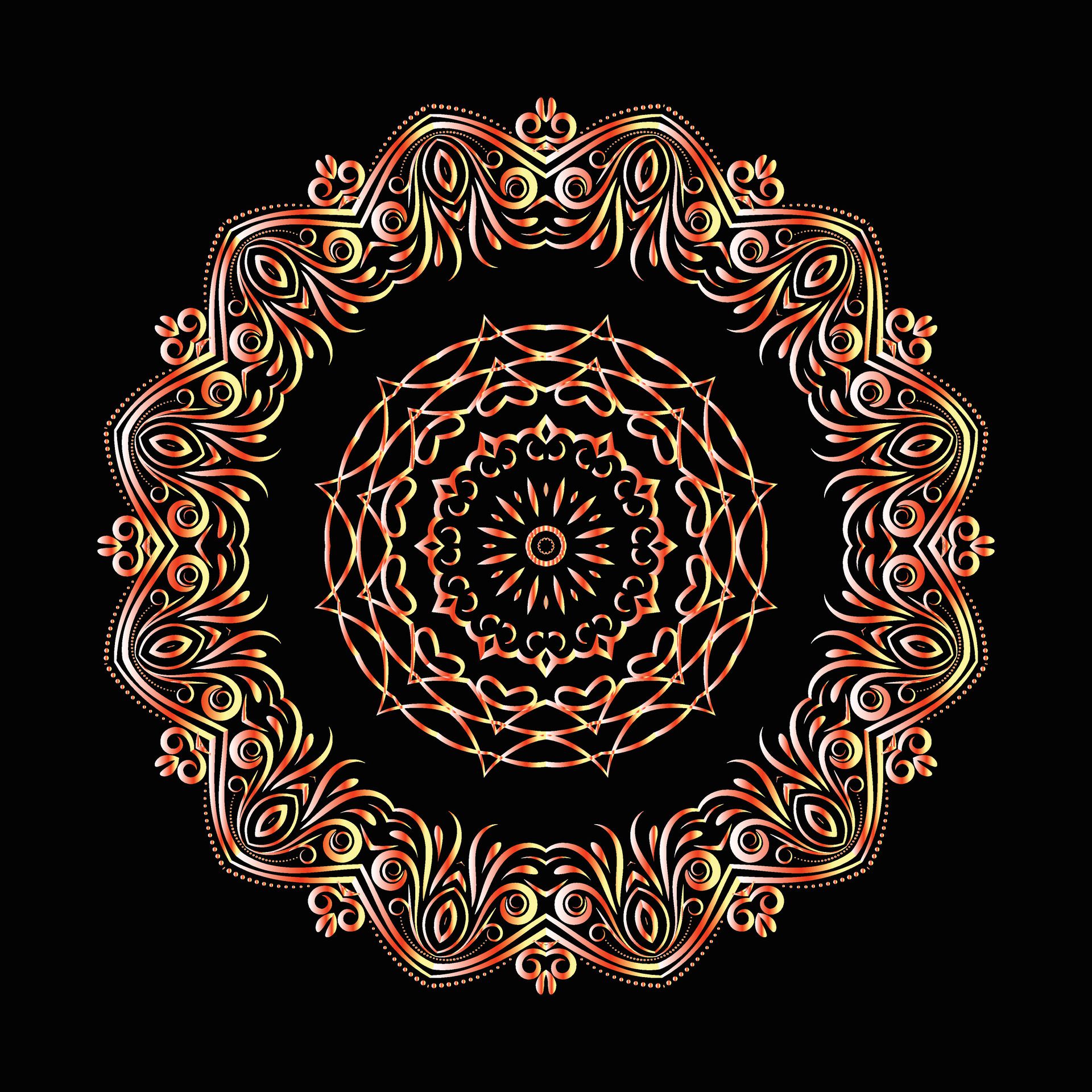 
									creative floral febric pattern mandala design Free Vector